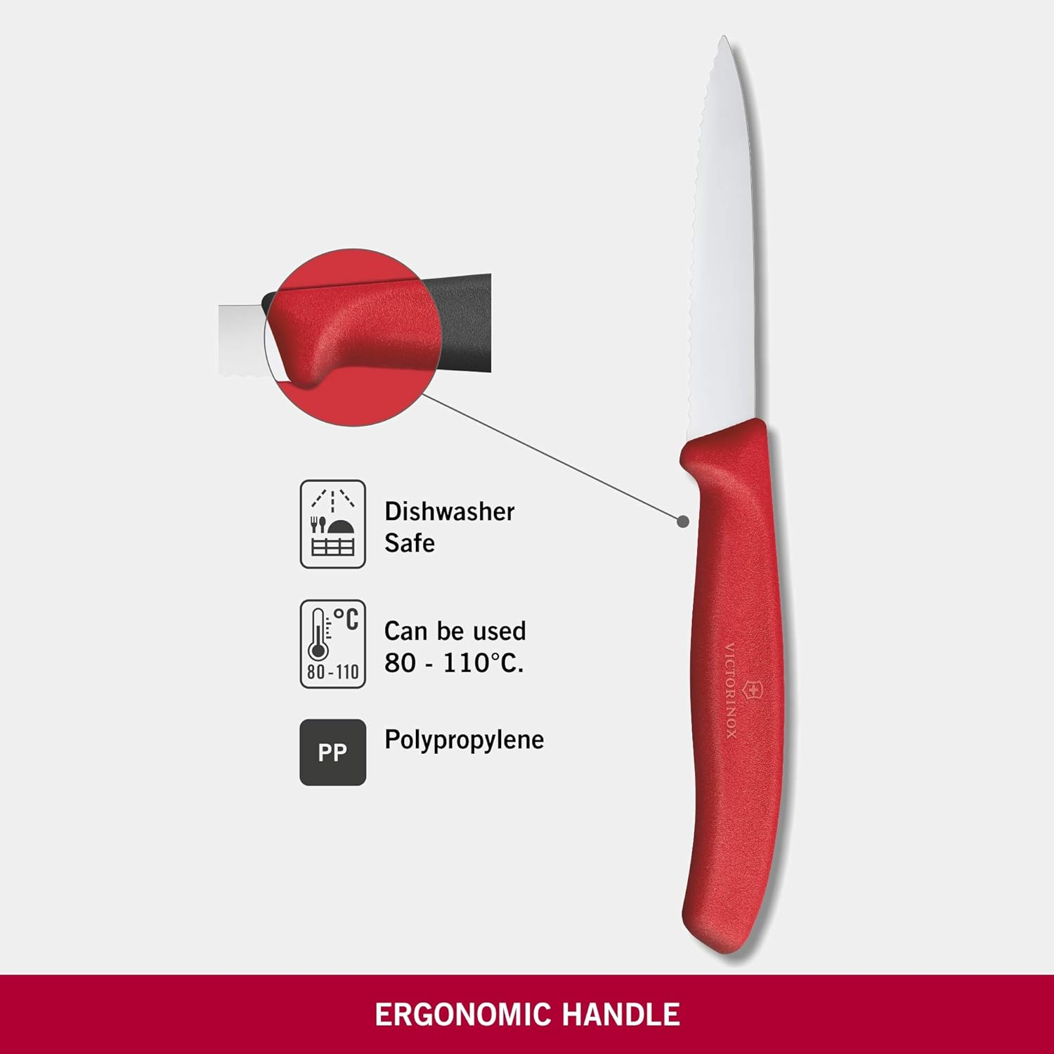 Victorinox 6.7631 Swiss Classic Paring Knife, Red
