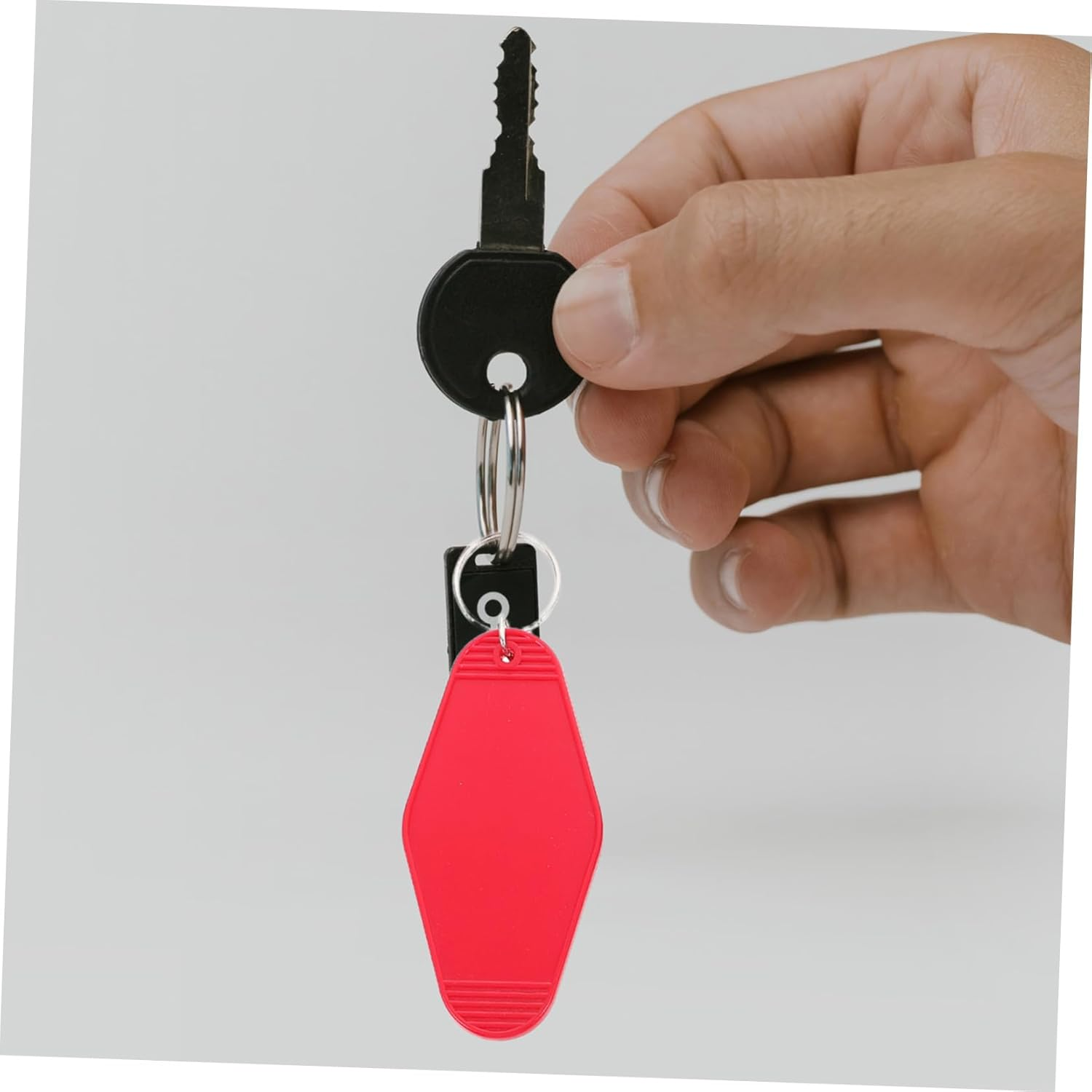 POPETPOP 20Pcs Plastic Blank Luggage Labels Keychain Tags Luggage Hanging Tags Backpack Keychain Blanks Random Color image number 3