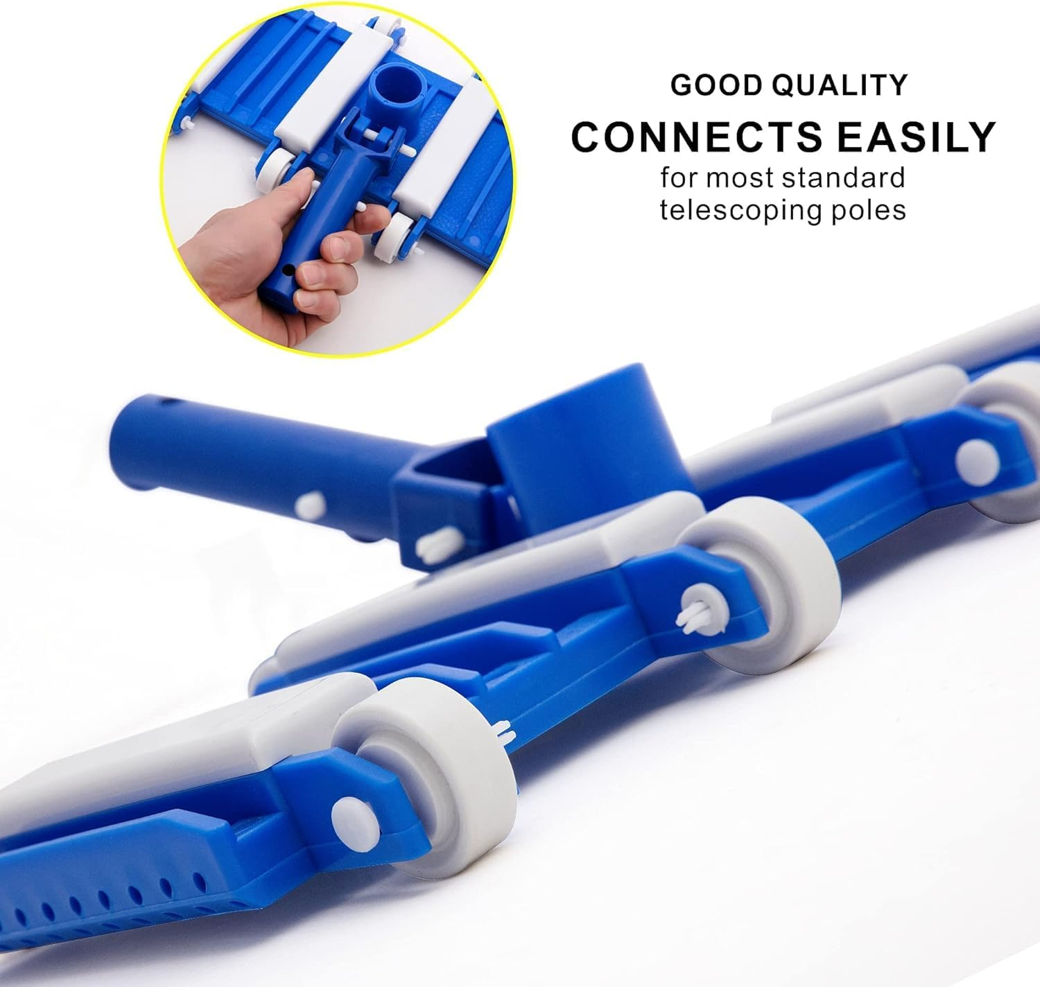 Pool Vacuum Head with Wheels, Pool Cleaner Head for Inground & above Ground Pool, 35 CM Flexible Swimming Pool Vacuum Head with Swivel image number 3