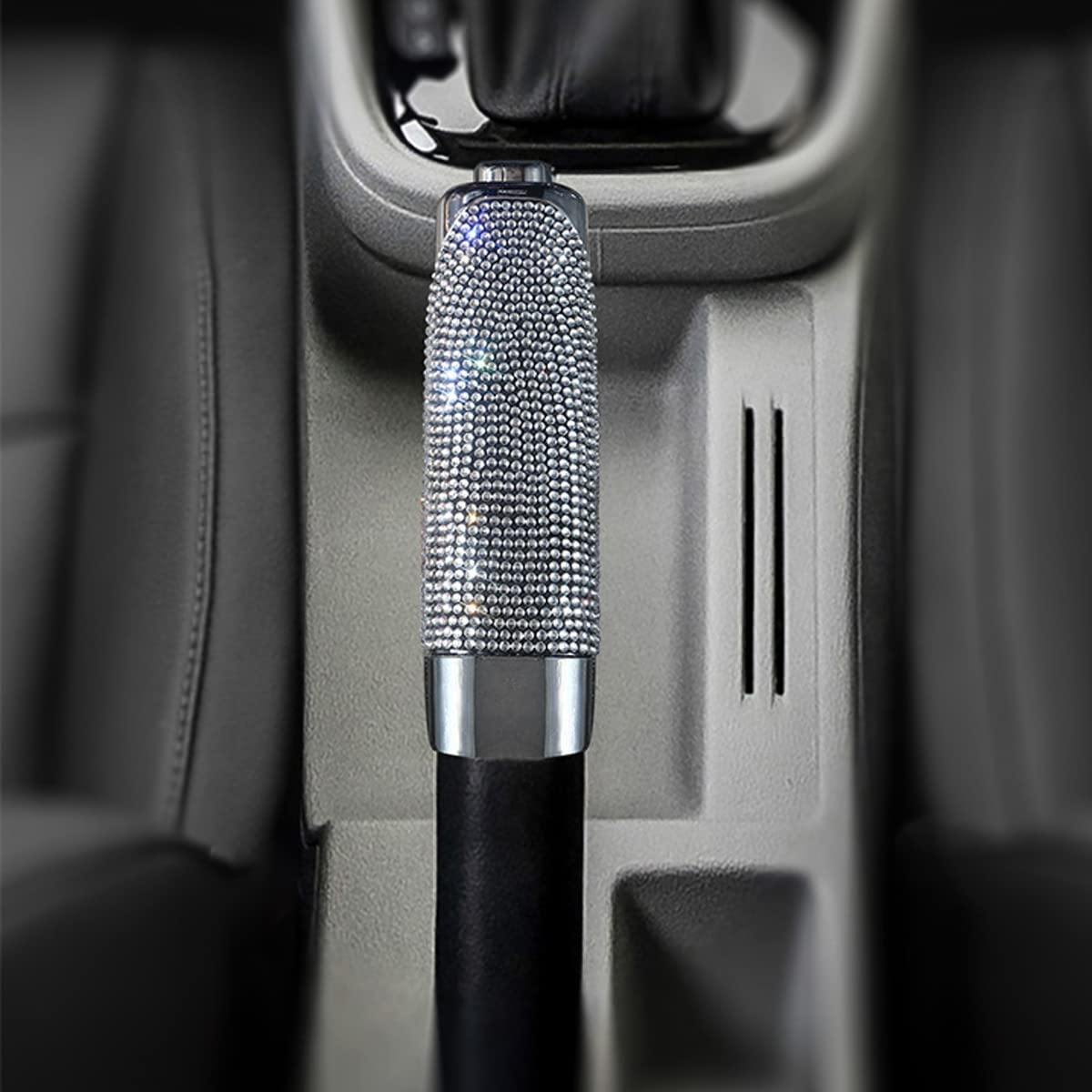 BELOMI Car Handbrake Cover, Bling Crystal Rhinestone Dedicated Side Brake Protective Cover, Diamond Inlaid Car Supplies Lever Cover, Auto Interior Decoration Accessories Universal for Women Girls image number 1