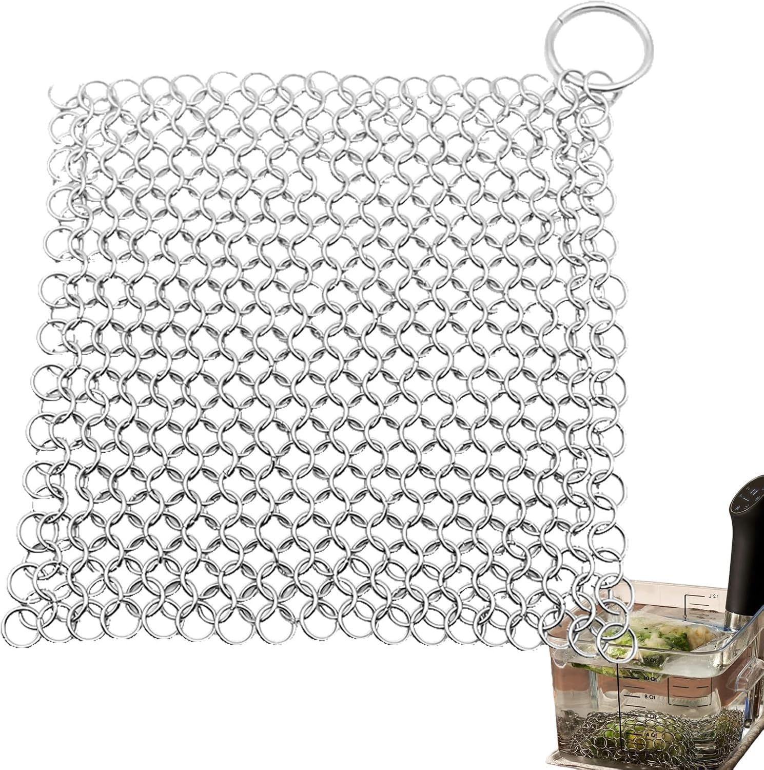 Sous Vide Chain Weight &ndash; Stainless Steel Cooking Weight, Mesh Food Net | 304 Food Grade Reusable Accessory for Full Submersion, Keeps Bags Steady in Water Bath, Ideal for Healthy Slow Cooked Meals image number 2