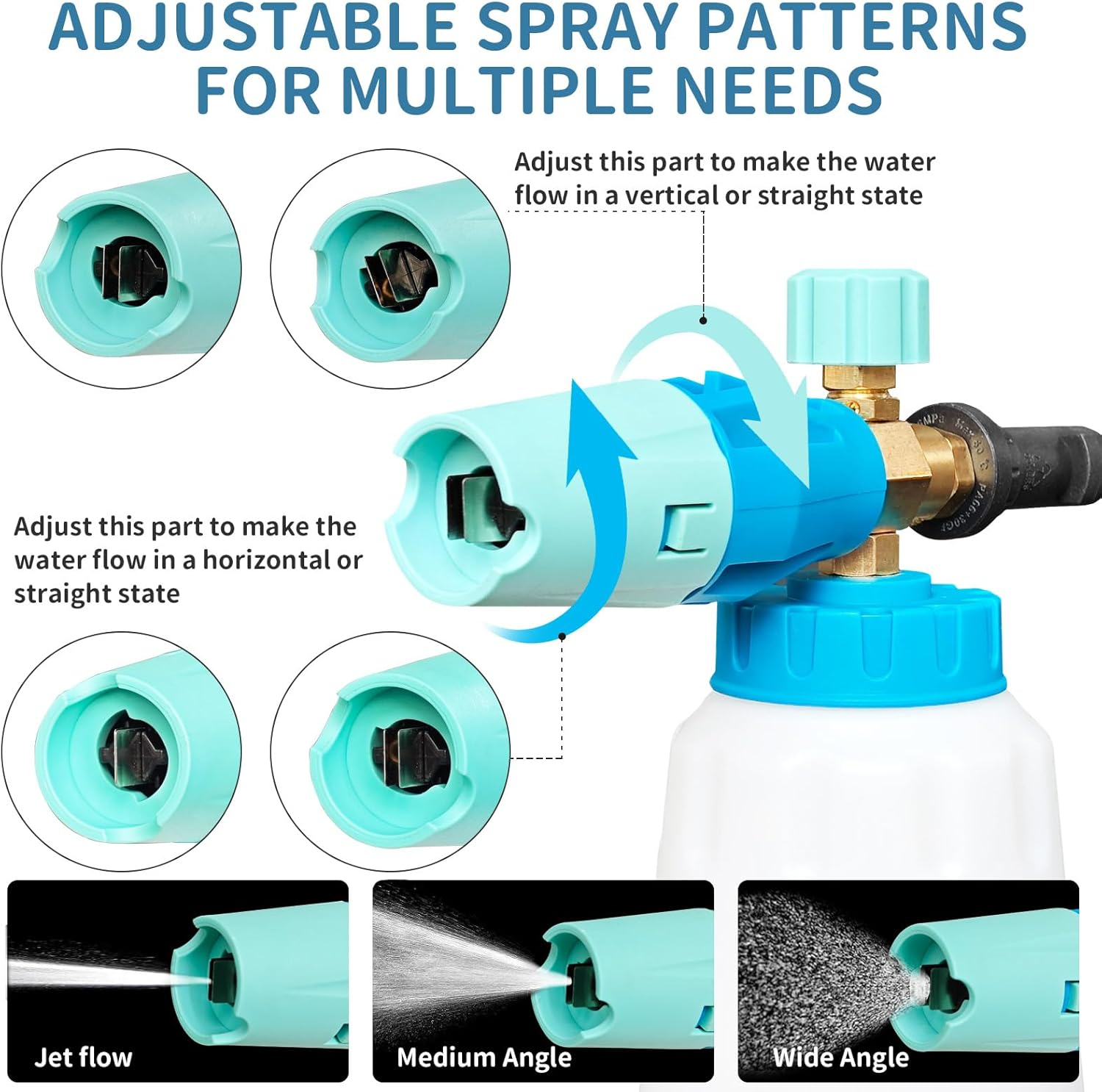 Snow Foam Cannon 1 Liter Adjustable Snow Foam Lance for Karcher K2 K3 K4 K5 K6 K7 Pressure Washer image number 1