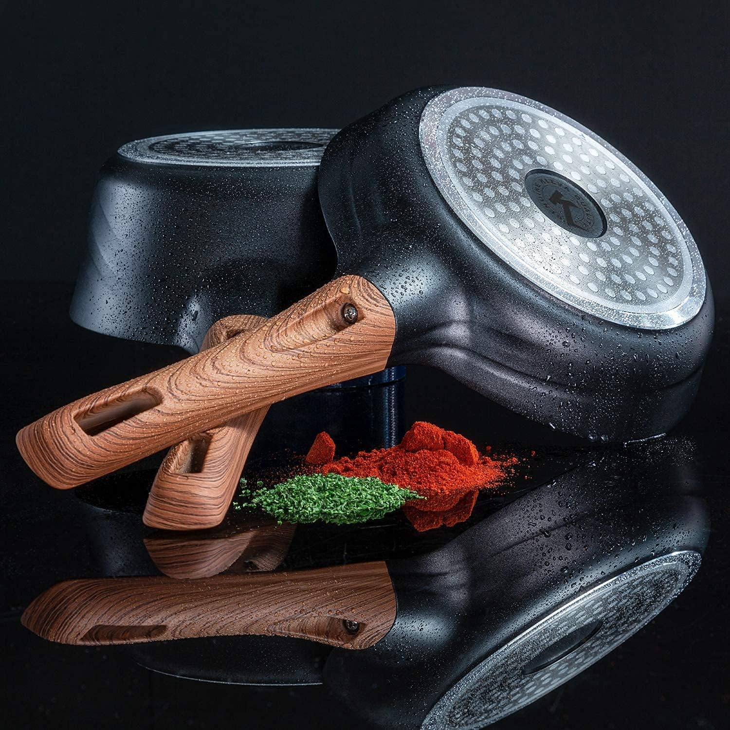 Kleva Range Diamond Earth Premium Non-Stick 7Pc Cookware Set image number 1