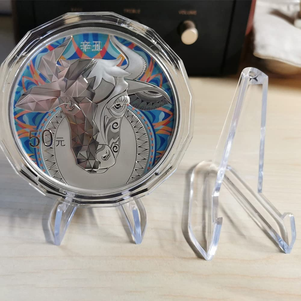 30 Mini Display Stands - Transparent Easel Holders for Coin, Medal, Card image number 6