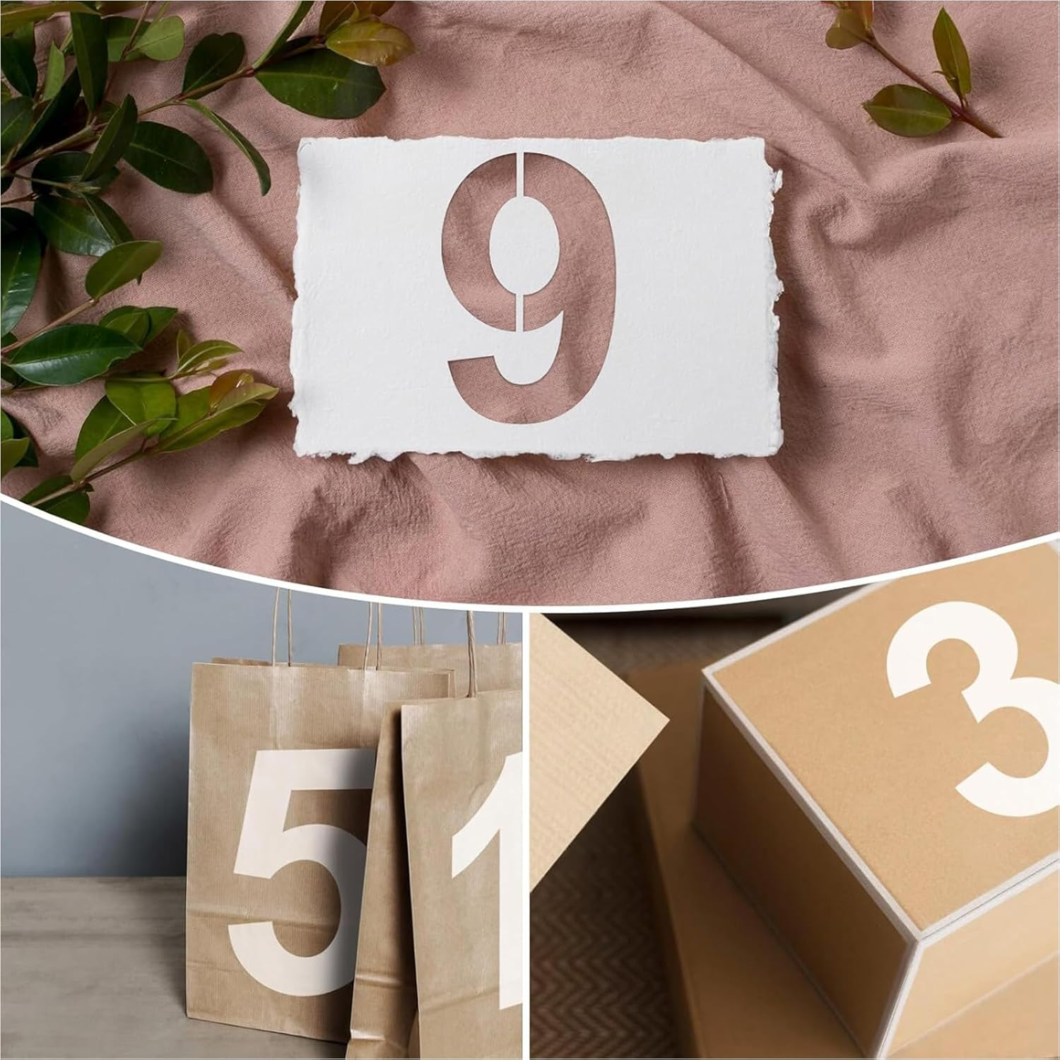Hunken 9 IN/22.9 CM Large Number Stencils Set (0-9), 10 Pcs Reusable Plastic Templates for Painting, Curb Address Numbers, Mailbox, Road Signs, Doors, Cars, Trucks, Windows, Games & More image number 6