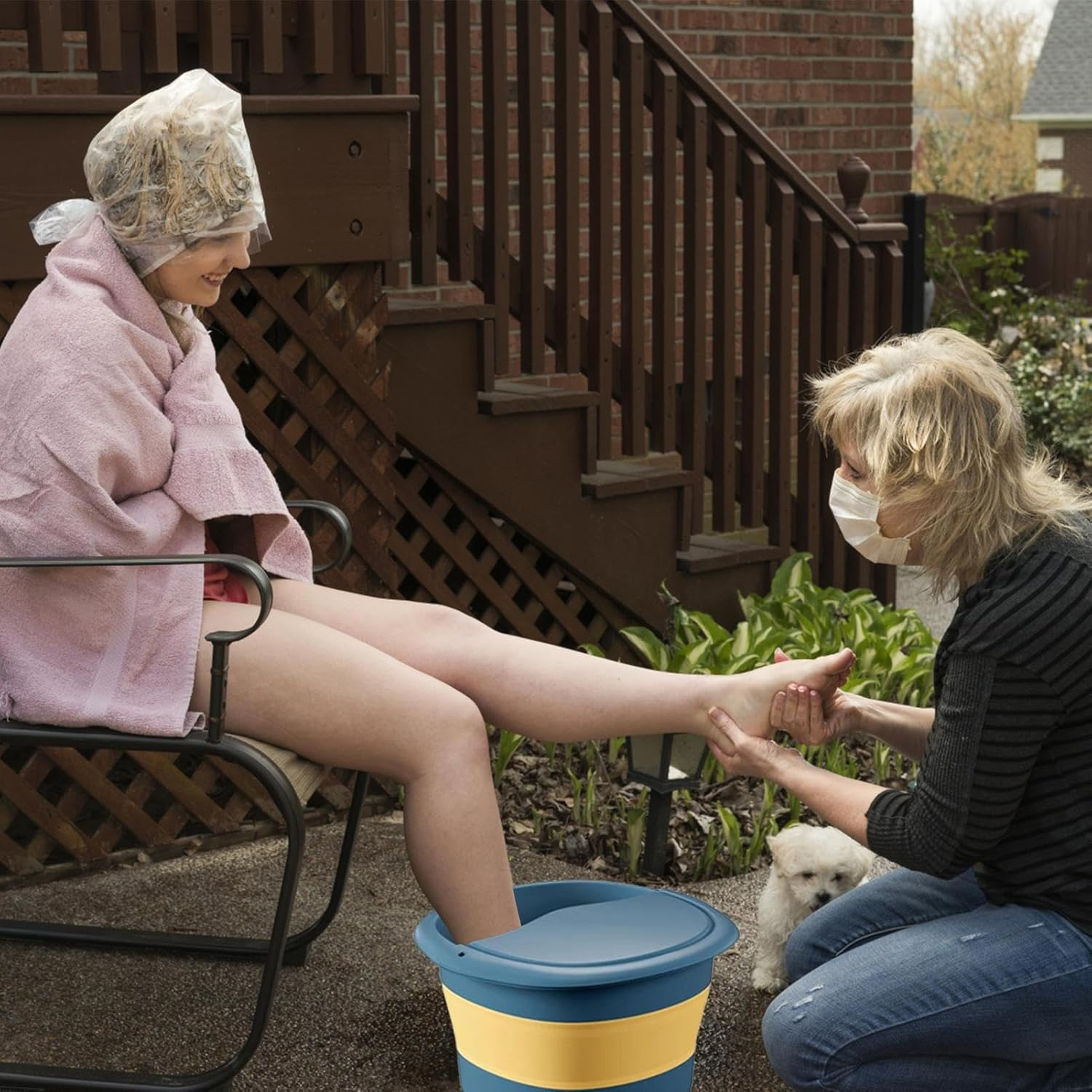 Bucket for Soaking Feet, Multi-Functional Foot SPA Basin with No Deformation, Home SPA Supplies for Feet Bath, Washing Face, Washing Towels, Washing Clothes, Toiletries Storage Puchen - Green image number 6