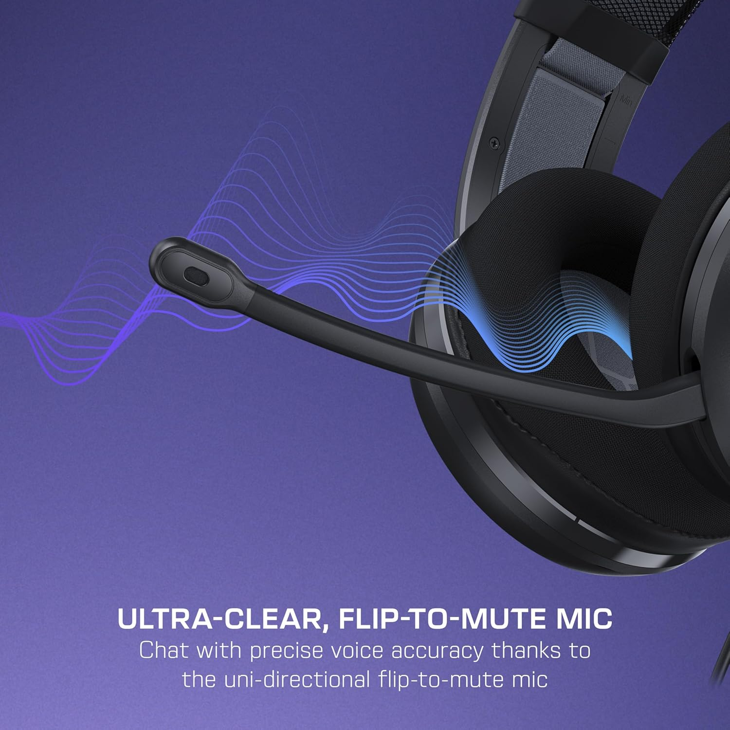 Turtle Beach Atlas 200 Wired USB PC Headset for PC, Gaming Consoles, Xbox, Playstation, 50Mm Nanoclear Drivers, High-Fidelity Audio, Waves 3D Audio, Flip-To-Mute Mic, Memory Foam Cushions - Black image number 2