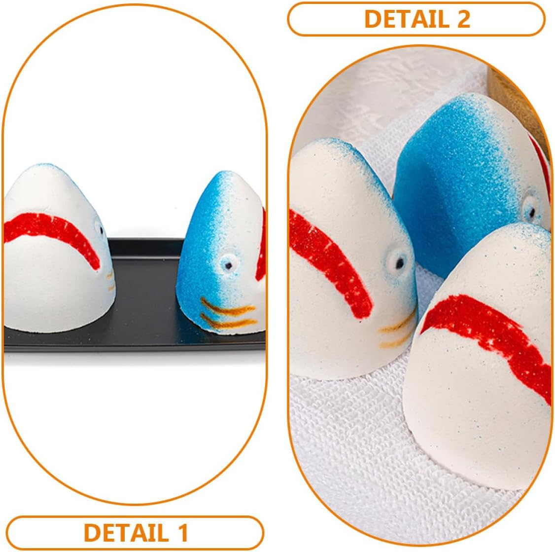 3Pcs Natural Bathing Bomb Shark Bubble Bath Salt Bomb Skin-Friendly Bath Salt Fragrance Bathing Travel-Friendly for Family Friends
