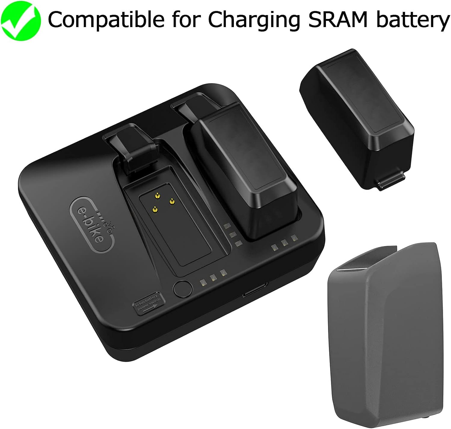 2 -Port Battery Charger for SRAM Etap AXS GX Rival XX1 X01 Battery [Front/Rear Derailleur] image number 3