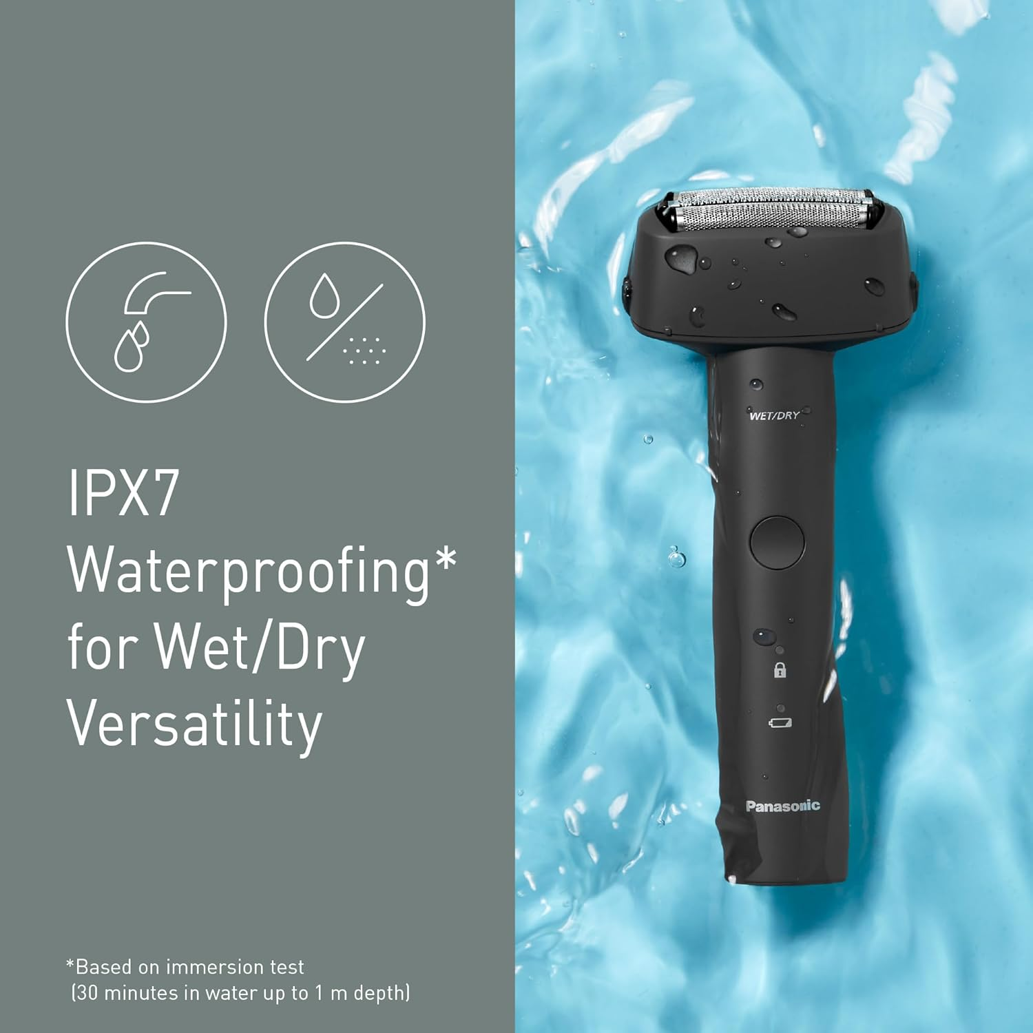 Panasonic Series 300 Wet & Dry 3-Blade Electric Shaver for Men, Stainless Steel Blades, Ergonomic Handle with USB-C Charging, Black (ES-RM3B-K541)