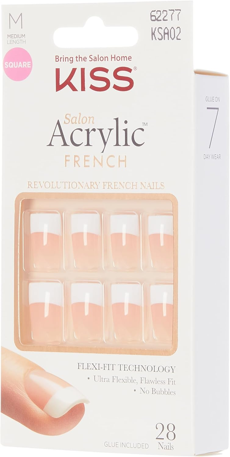 Kiss Products Salon Acrylic French Nail, Sugar Rush KSA02 image number 5