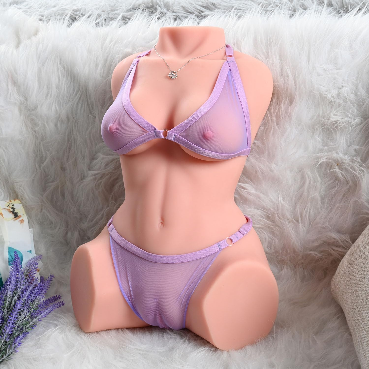 19.5LB Lifelike Sex Dolls Male Masturbator - Sex Toys for Men Sex Torso with Big Breasts & Butt Sex Toy Pocket Pussy for Men with Tight Vaginal Anal Texture Male Stroker, Adult Toys & Games (Without the Head) image number 5