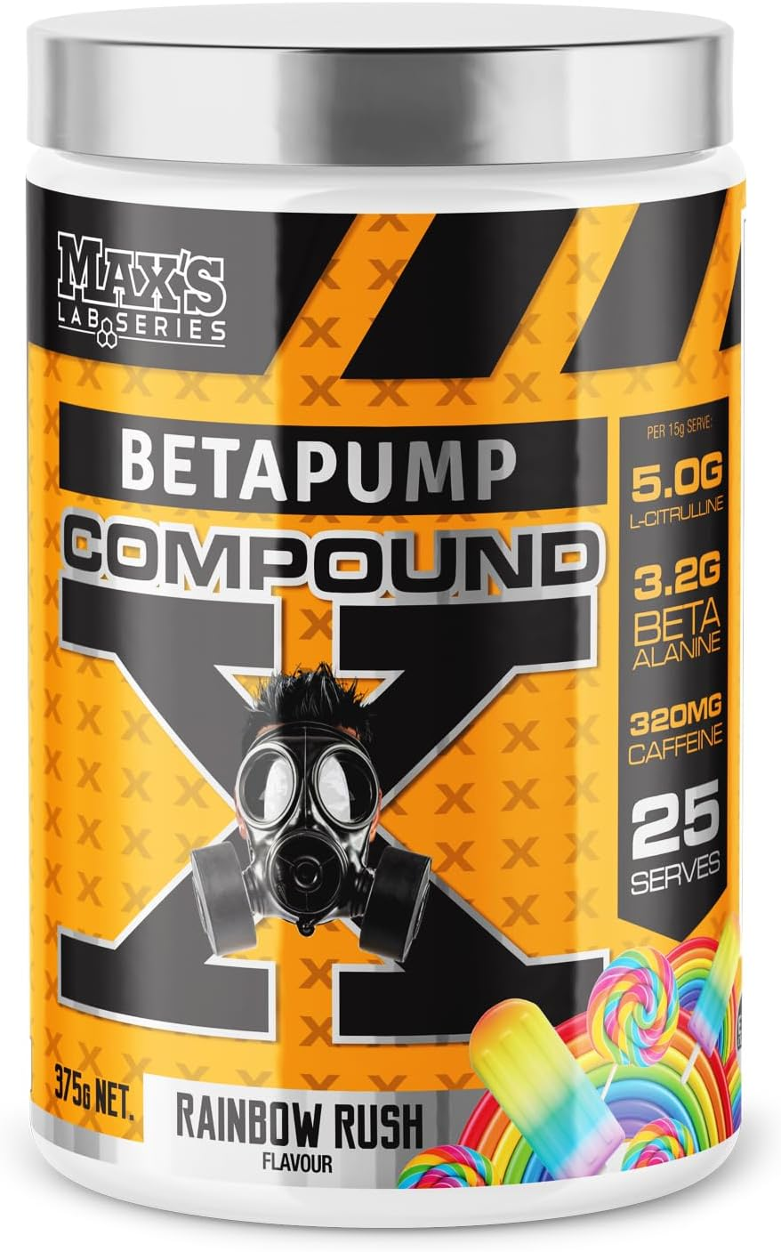 Maxs Lab Series Beta Pump Compound Rainbow Rush Pre-Workout Powder 375G image number 2