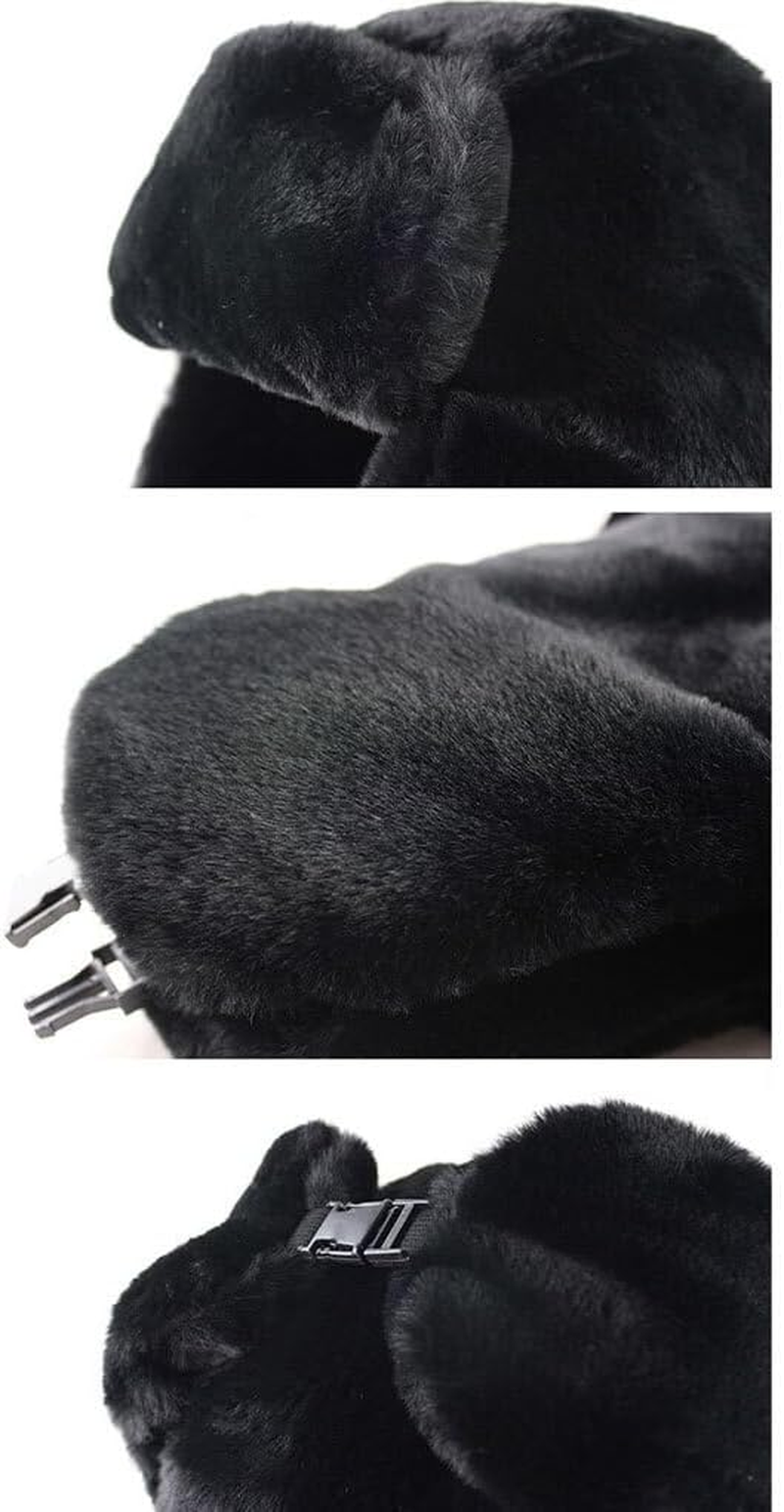 SUIOPPYUW Menwinter Thermal Bomber Hats Warm in Style Caps Men Women Russia Ushanka Hats Women Men Badge Russia Hat