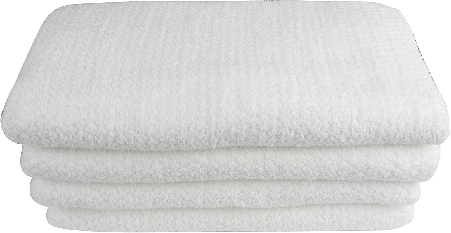 Everplush Diamond Jacquard Bath Sheet 2 Pack in White image number 2