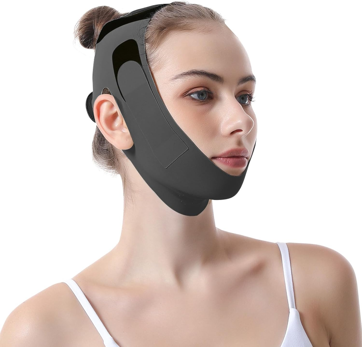 V Line Lifting Mask, Reusable Face Lifting Strap - Sleep Mask for V - Line Shaping, Double Chin and Sagging Shape and Tighten Face, Jaw Exerciser (Pink)