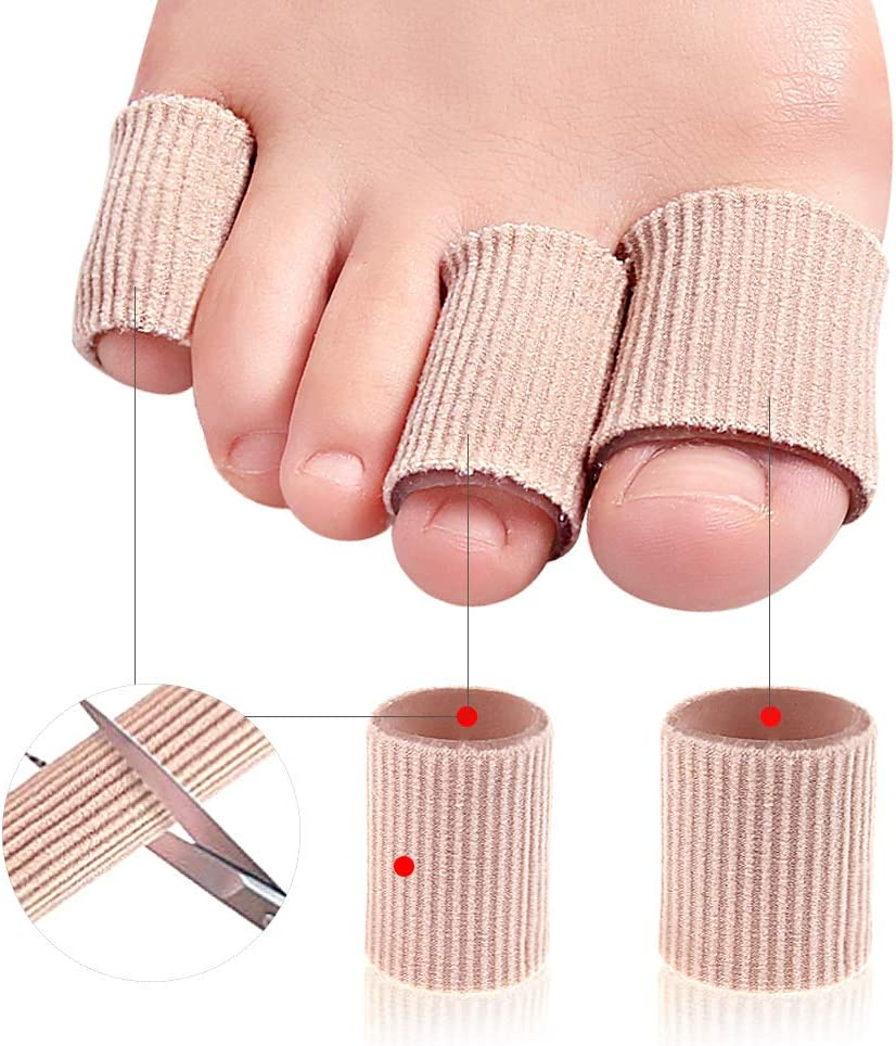 5 Pcs Toe Tubes, Toe Cushion Tube Soft Gel Corn Pads Protectors Relieve for Corns, Blisters, Calluses, Toes and Fingers Separators Protectors for Men and Women Toe Health image number 2