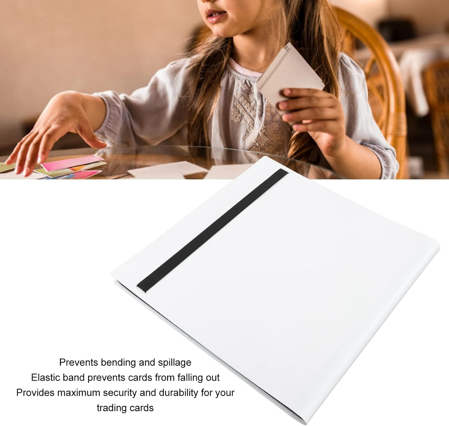 12 Pocket Game Binder Professional Wear Resistant 12 Pocket Binder for Home Use (White)