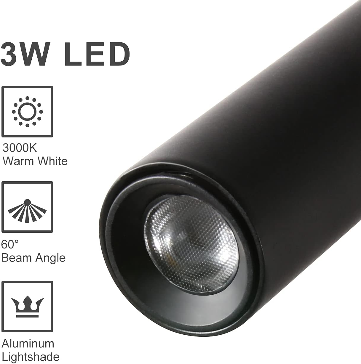 Wall Reading Lamp, DAWALIGHT Reading Light Wall Mounted 2 Pack Flexible 400Mm Gooseneck Lighting LED 3W 3000K Bedside Wall Lamp with Switch for Bedroom Living Room Books, Black image number 4