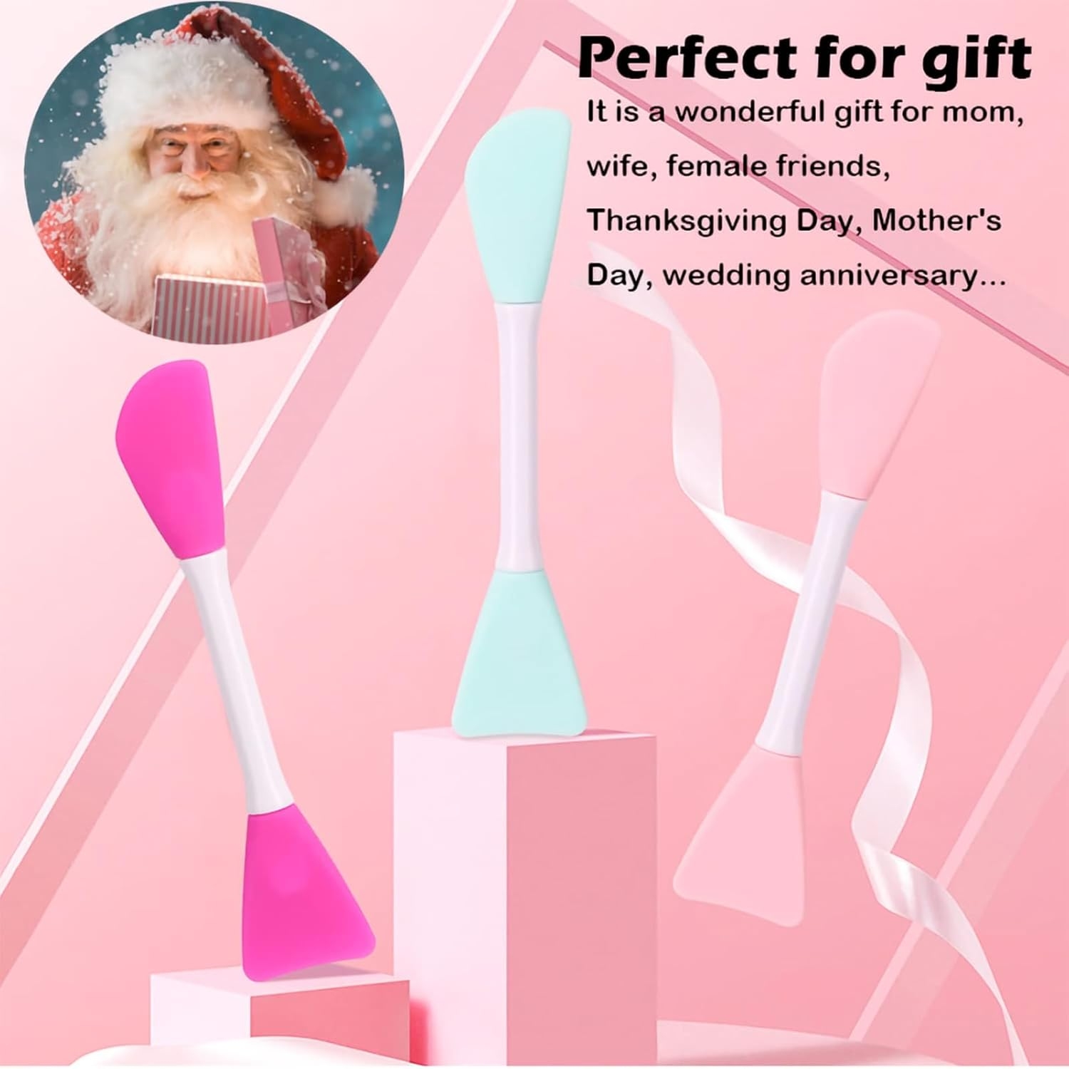 Silicone Face Mask Brush, Facial Mud Mask Applicator Brush Flexible for Applying Facial Mask,Sleeping Mask,Clay Mask,Body Lotion Mask Beauty Tools Makeup Brushes Applicator image number 2