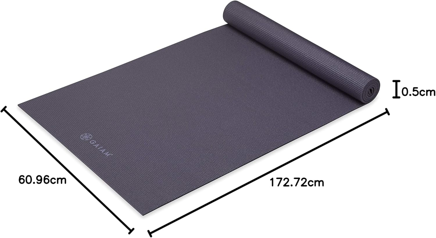Gaiam Yoga Mat - Premium 5Mm Print Thick Non Slip Exercise & Fitness Mat for All Types of Yoga, Pilates & Floor Workouts (68" X 24" X 5Mm) - Aubergine Point image number 4