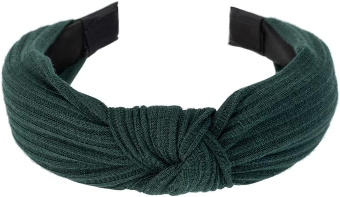 Headbands for Women'S Hair Flower Printed Fabric Hair Band Elastic Knot Head Band Hair Accessories for Women Girl (6Plaincolor2) image number 4