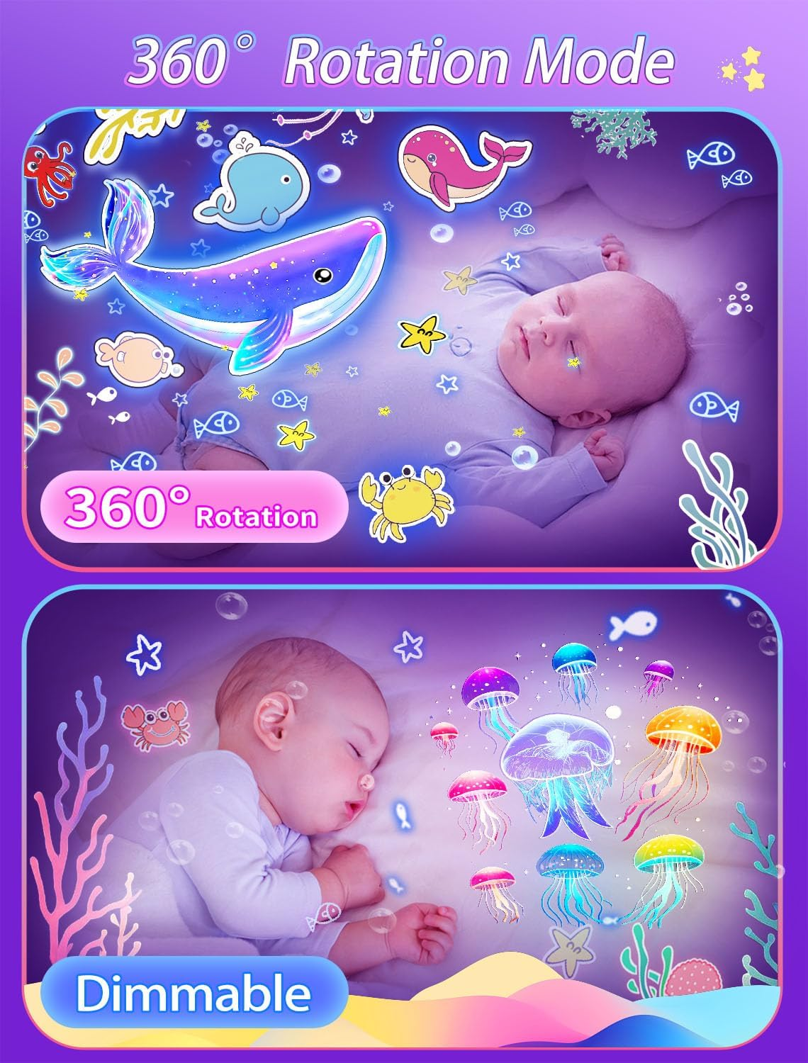 21 Set of Films, Ceiling Kids Light, Unicorn Star Night Light Projector for Kids Room, Night Light Projector for Girls Bedroom Decor, 360&deg; Rotating, Birthday, Christmas, Gifts image number 3