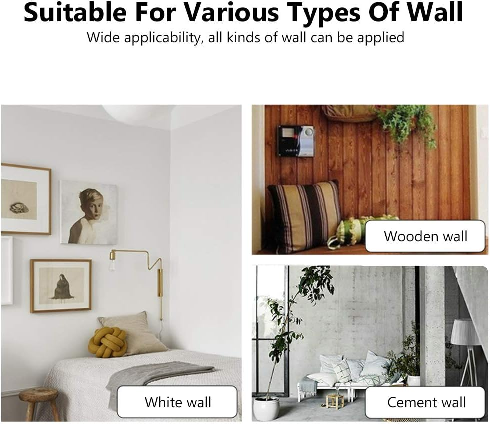 Luckycivia 120Pcs Plastic Photo Frame Nail, Hardwall Hanger Uses for Hardware, Plastic Invisible Traceless Hardwall Picture Hook, Non-Mark Wall Hook Hanger for Photo Painting (White) image number 5