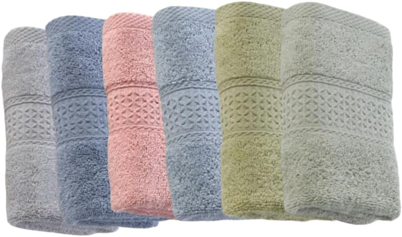 LINKPEACE 6 Pcs Cotton Washcloths for Face and Body - Soft and Comfortable, High Absorbency, Durable Construction - Ideal for Facial Cleaning and Showering, Suitable for All Ages Face Towels Sets