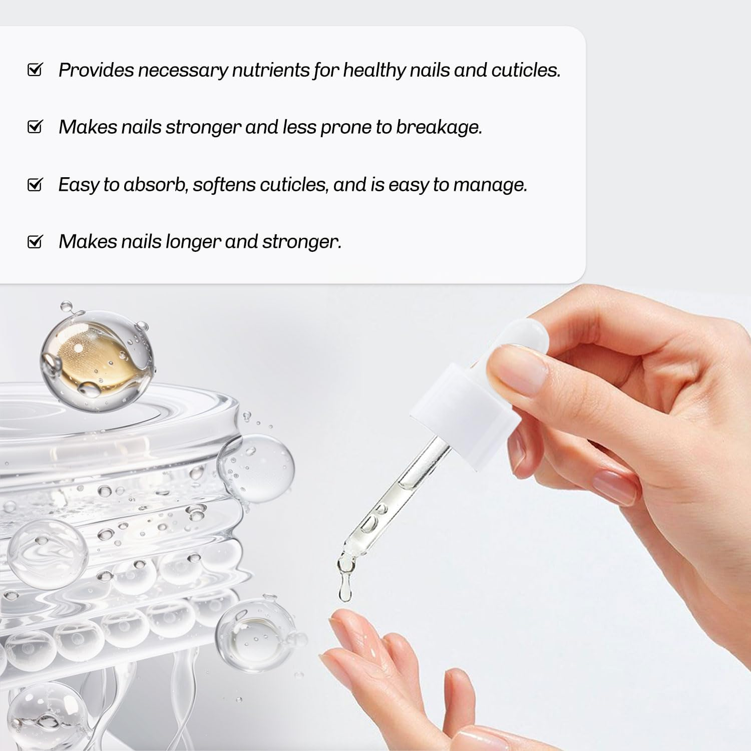 Milk & Honey Cuticle Oil, 15Ml Nail Nourishing Treatment, Glass Dropper Bottle image number 2