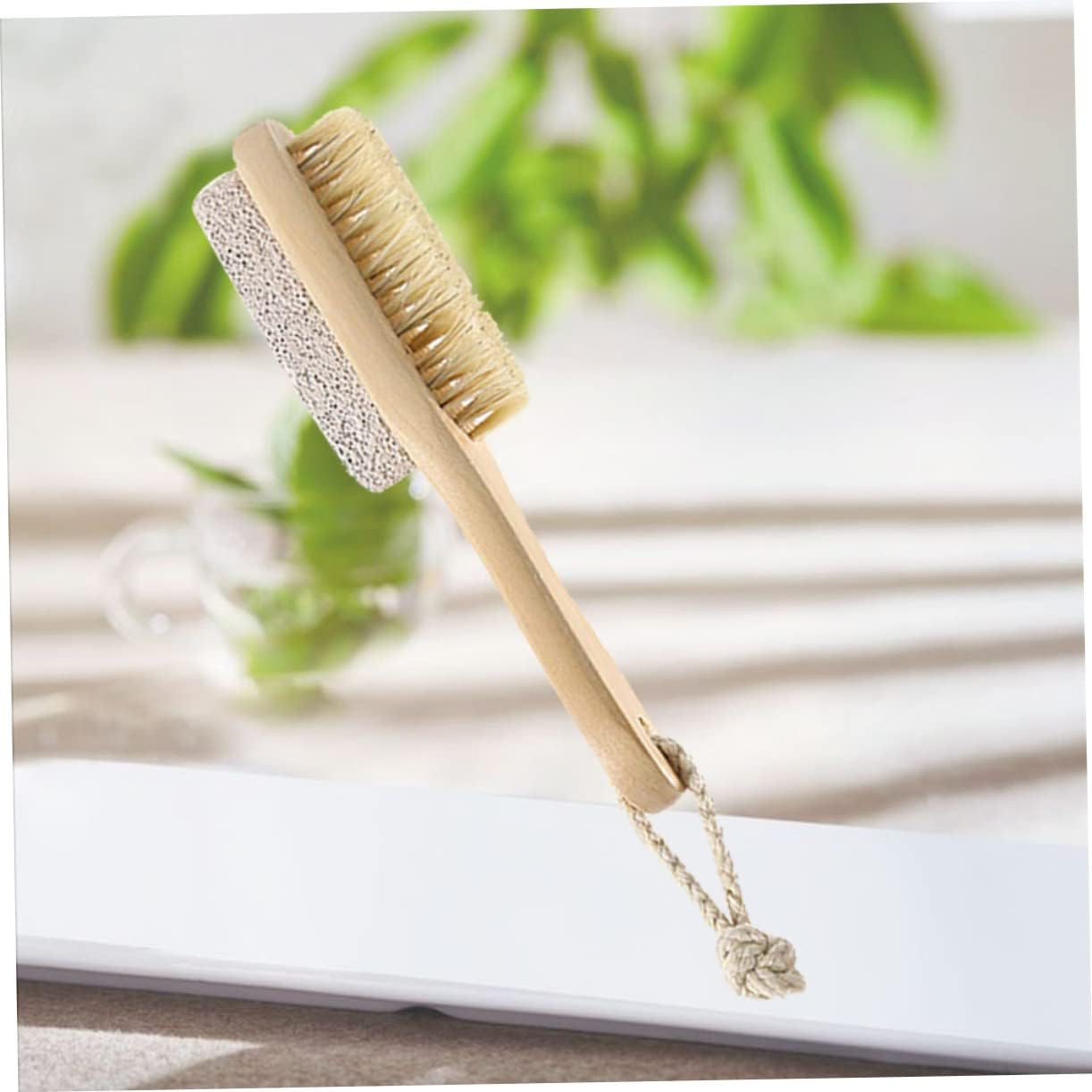 PENIKOKO Pumice Stone Brush Callus Remover Foot Scrubber Natural Exfoliating Tool Spa Pedicure Massager Foot Care Exfoliator image number 3