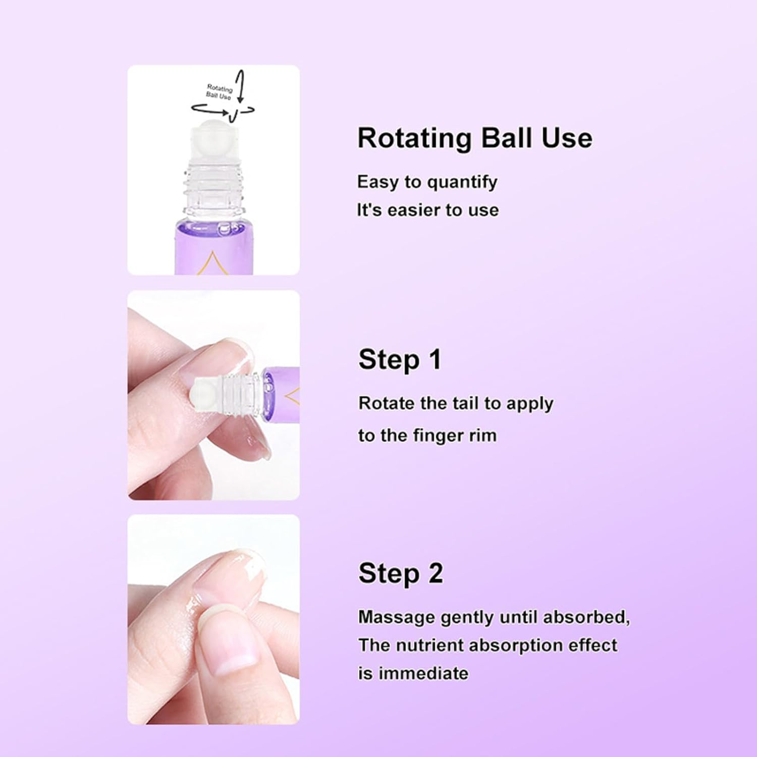 MKNZOME Nail Oil Cuticle, 2PCS Roll-On Oil Treatment for Damaged, Hydrating & Nourishing Cuticle Care Set for Repairing Cracked and Dry Nail