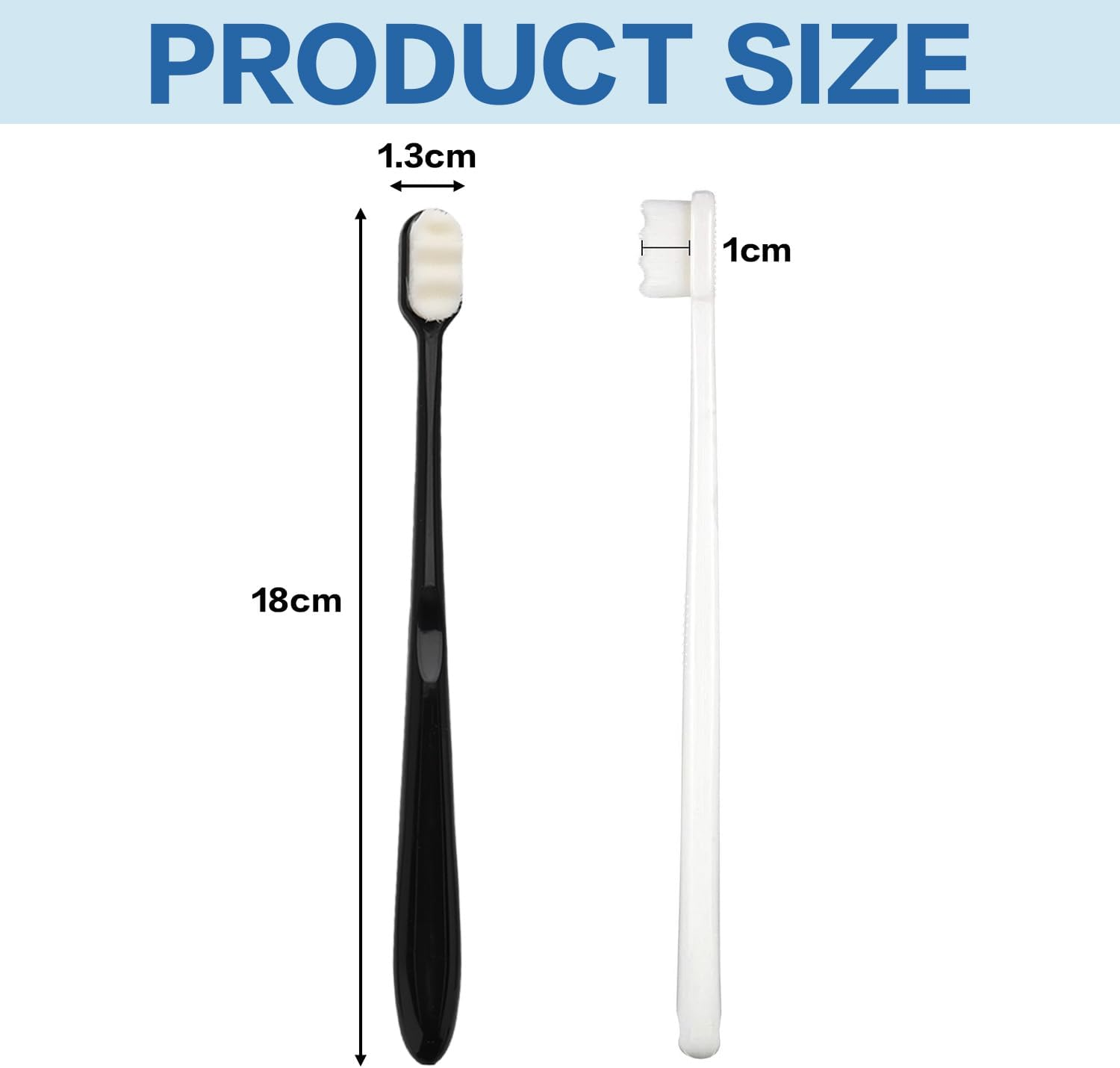 4 Pcs Ultra Soft Nano Toothbrush &ndash; Manual Toothbrush with over Ten Thousand Bristles for Sensitive Teeth & Gums, Gentle Oral Care for Adults & Kids (Pink, Green, Black, White) image number 4