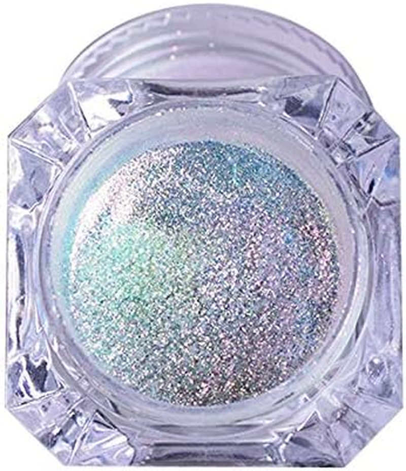 HANGQINGHENG Holographic Nail Powder Neon Effect Nail Art Piece Decoration image number 1