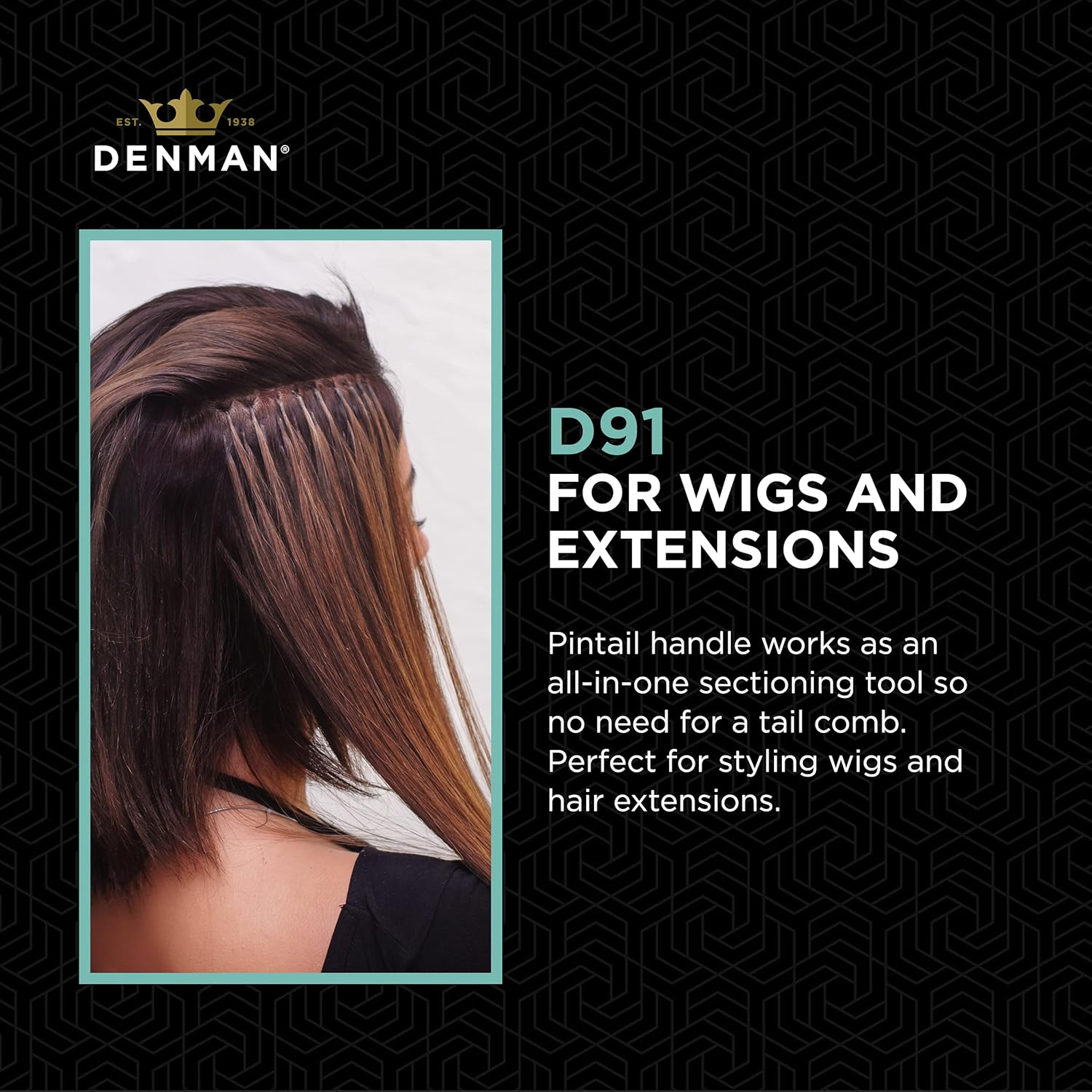 Denman Dress-Out 3 Row Teasing Hair Brush D91 for Long Hair image number 4