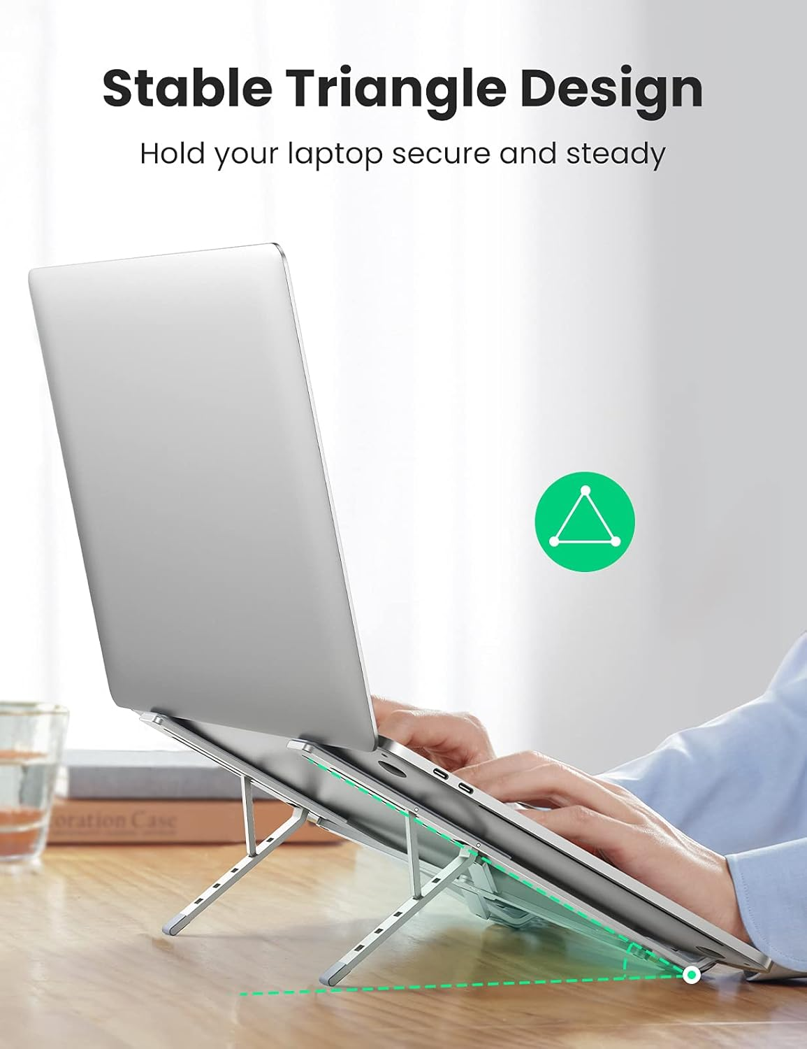 UGREEN 40289 Foldable Laptop Stand (Silver) image number 1