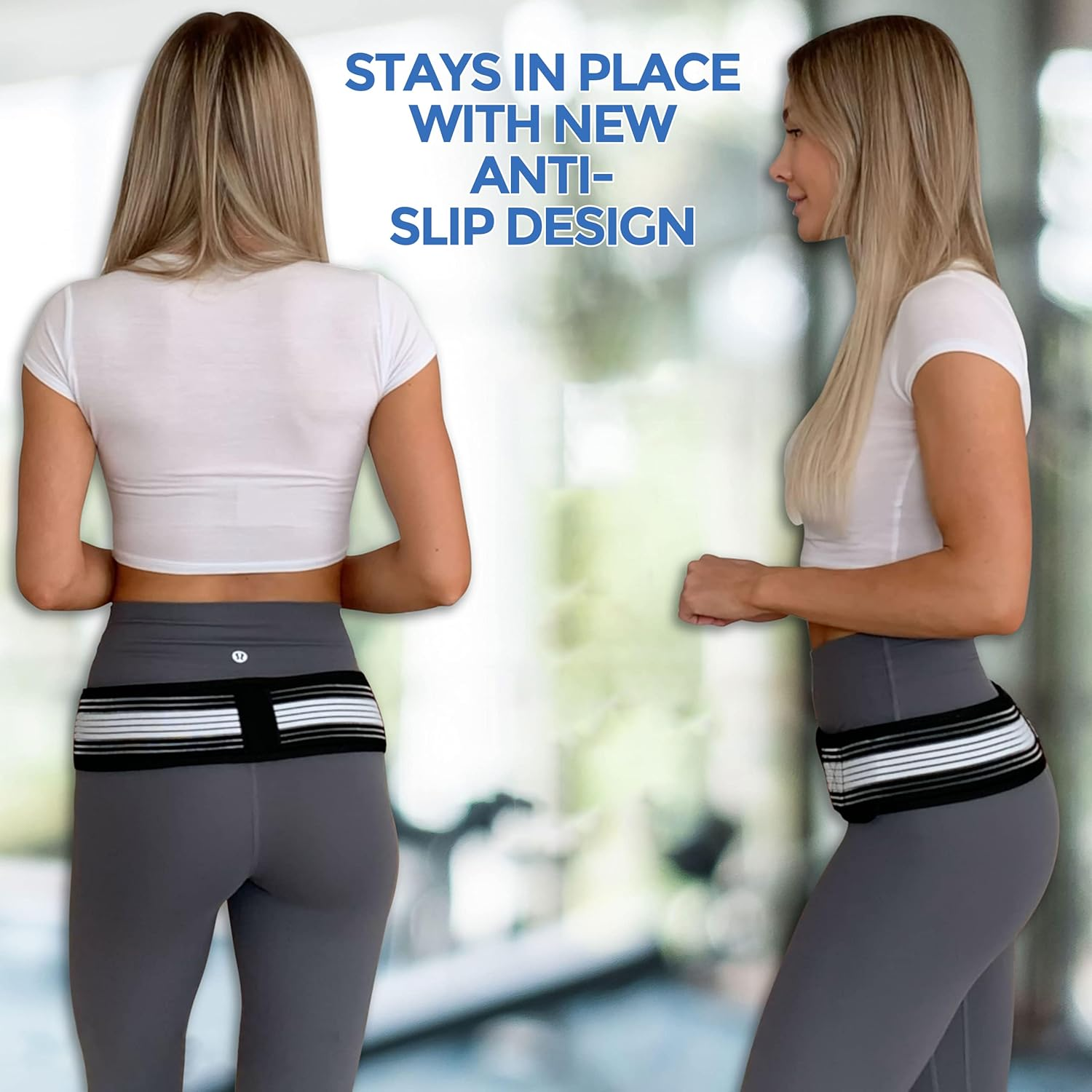 RAFSUN Joint Hip Belt for Men & Women Pelvic Support Brace for Sciatica, Lower Back, Leg & Sacral Pain Trochanter Belt for Lumbar & Pelvic Dysfunction Relief image number 3