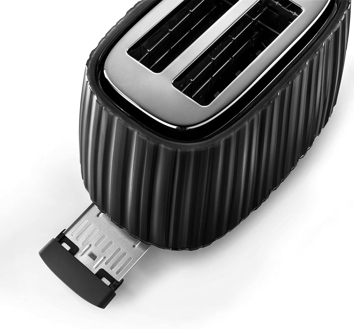 De'Longhi Ballerina Toaster, 2 Slot Toaster, Reheat, 5 Browning Settings, Defrost and Cancel Functions, Pull Crumb Tray, CTD2003.BK, 900W, Black