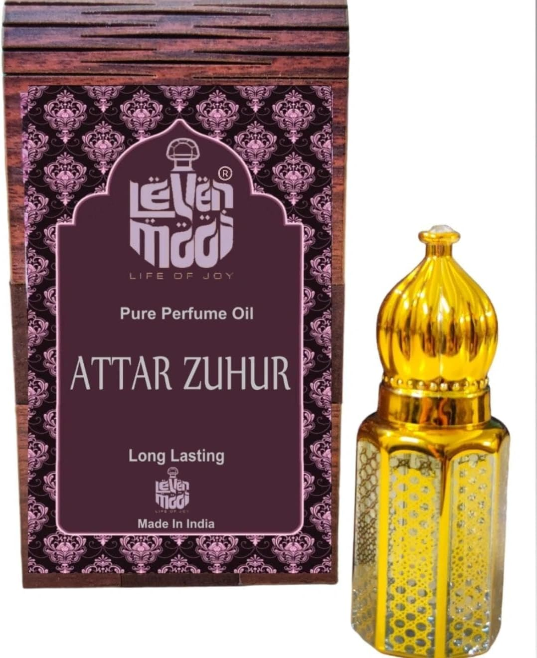 LEVENMOOI ZUHUR Wooden Attar for Suitable for Daily Uses,Occasions & Parties Long Lasting Fragrance Roll on Perfume Oil Leak Proof Available in Travel Size for Unisex 6ML image number 2