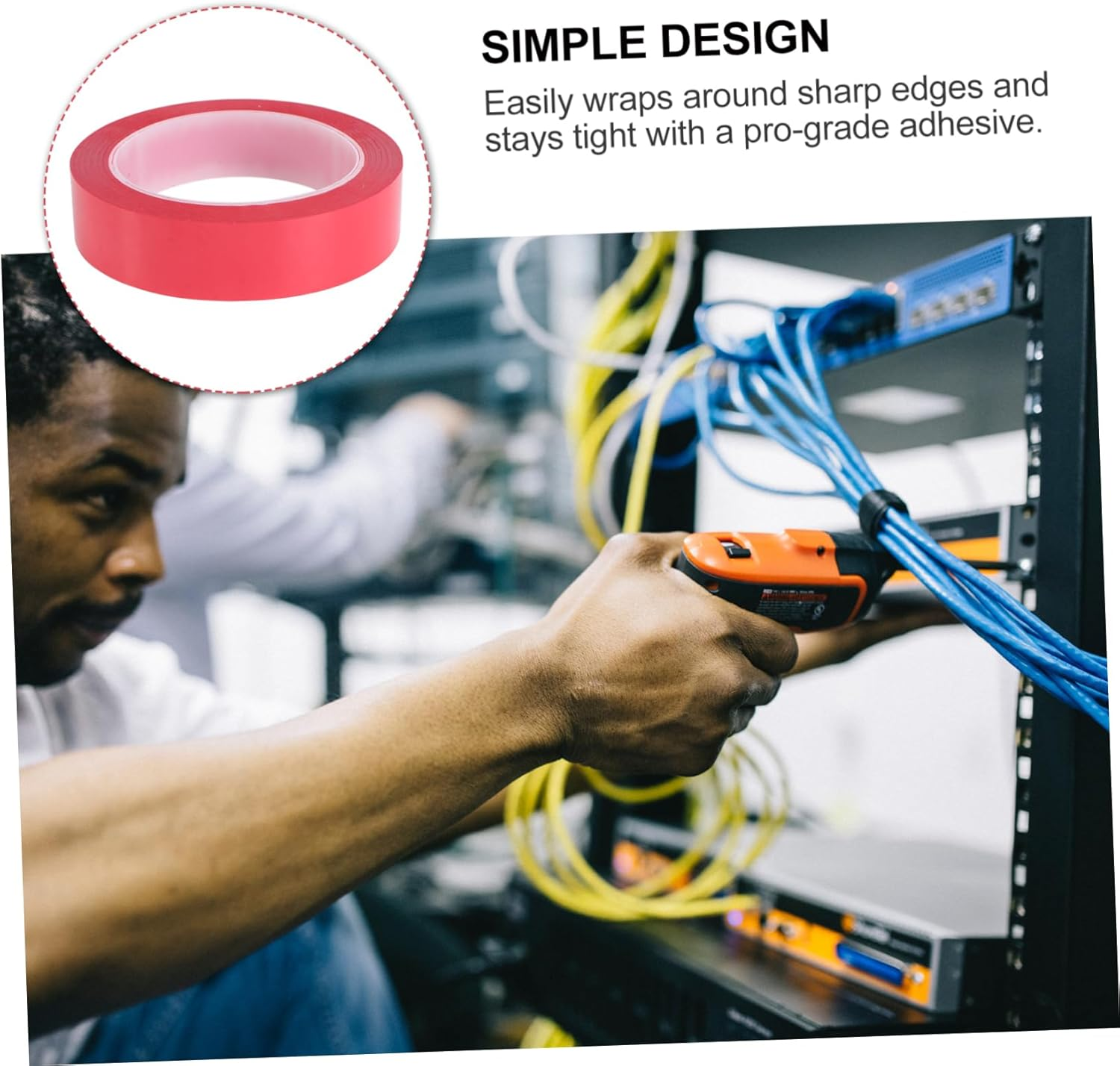 6Pcs Electrical Adhesive Tape Self Adhesive Positioning Tape Random Color image number 1