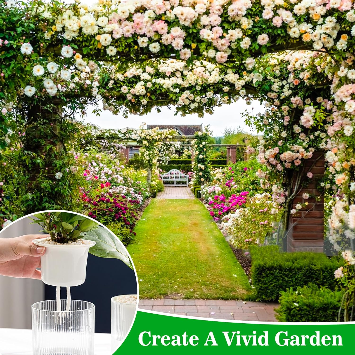 Self Watering Rope - 50 Feet &times; 1/4 Inch Self Watering Rope for Plants Wicking Cord for Garden Wick Rope for Self-Watering System Capillary Wick for Potting Orchid Tomato Plant (50 Feet (1/4 Inch)) image number 3