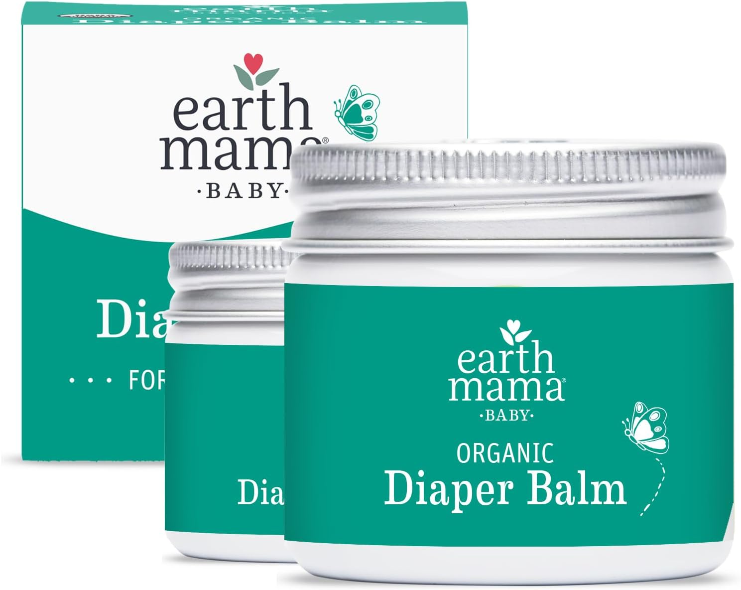 Organic Diaper Balm by Earth Mama | Safe Calendula Cream to Soothe and Protect Sensitive Skin, Non-Gmo Project Verified, 2-Fluid Ounce (2-Pack) image number 4