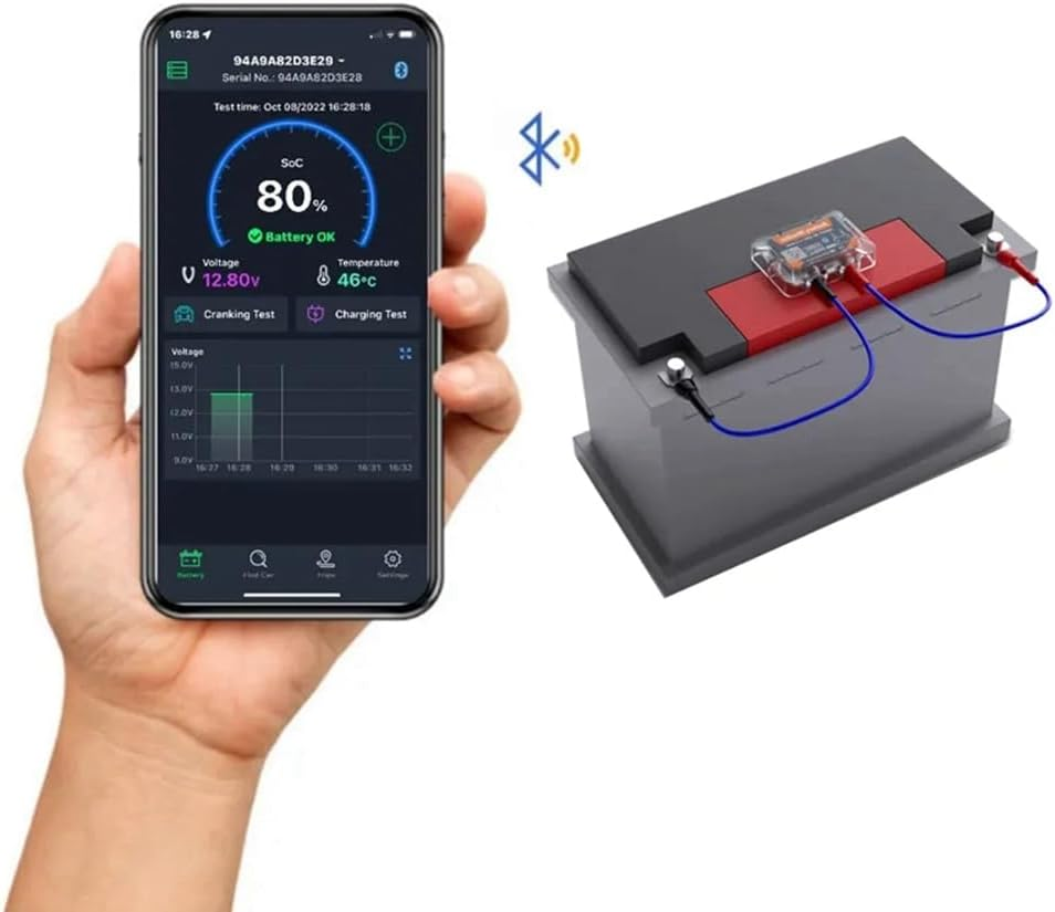 Wireless Bluetooth GPS Tracker 12V Battery Monitory BM6 with Car Battery Health Check APP Monitoring Battery Tester image number 3