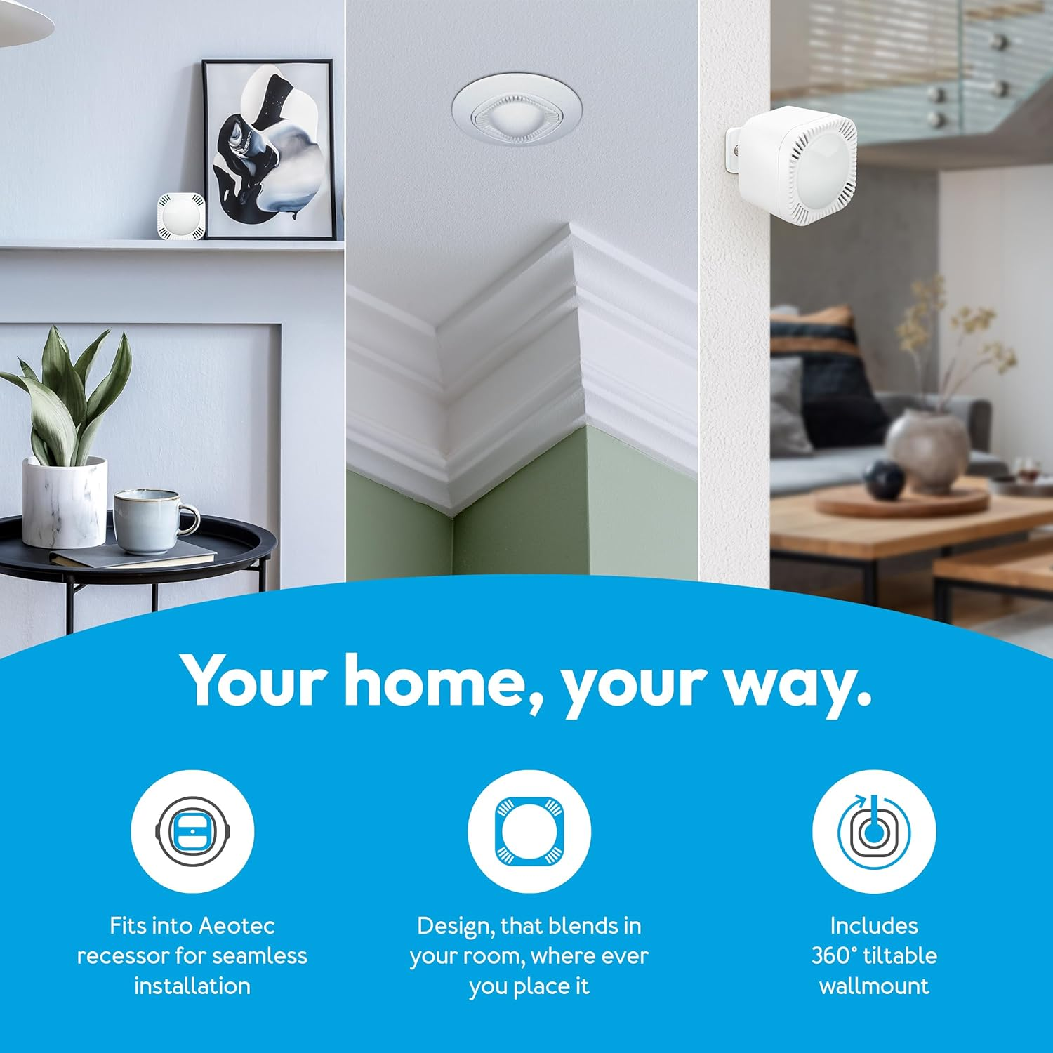 Aeotec Trisensor 8 | 3-In-1 Multi-Sensor | Motion in 10M Radius | Temperature in &deg;C | Light in Lux | Z-Wave Gen8 | Long Range | Hub Required | Works with Smartthings, Homey, Homeassistant image number 6