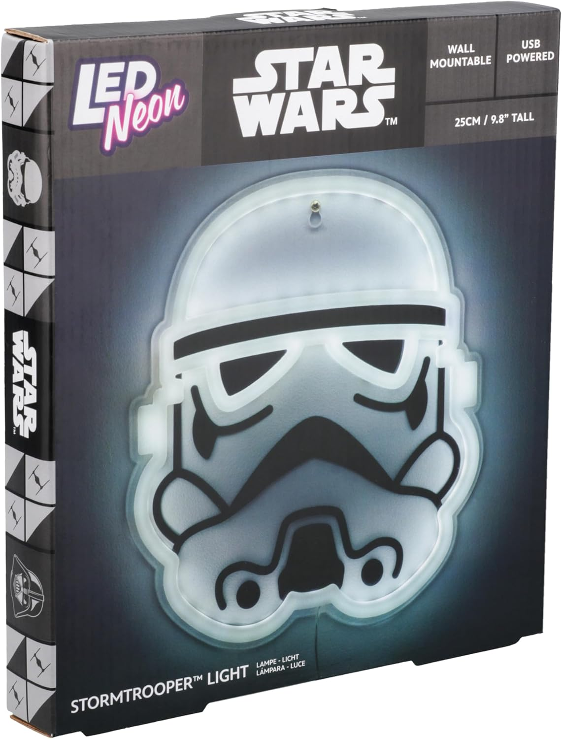 Paladone Storm Trooper Helmet LED Neon Wall Light, Officially Licensed Star Wars Lamp with Power Cord for Home, Bedroom, Living Room, Gift for Fans image number 2