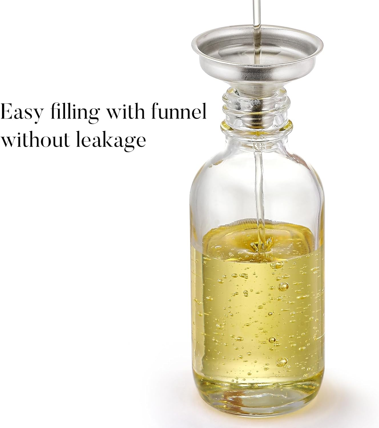 AOZITA 4 Pcs, 1 Oz Golden Cap Clear Dropper Bottles (30Ml) with 1 Funnel & 4 Labels - Glass Tincture Bottles with Eye Droppers - Leakproof Essential Oil Bottles for Health, Personal Care & Beauty image number 4