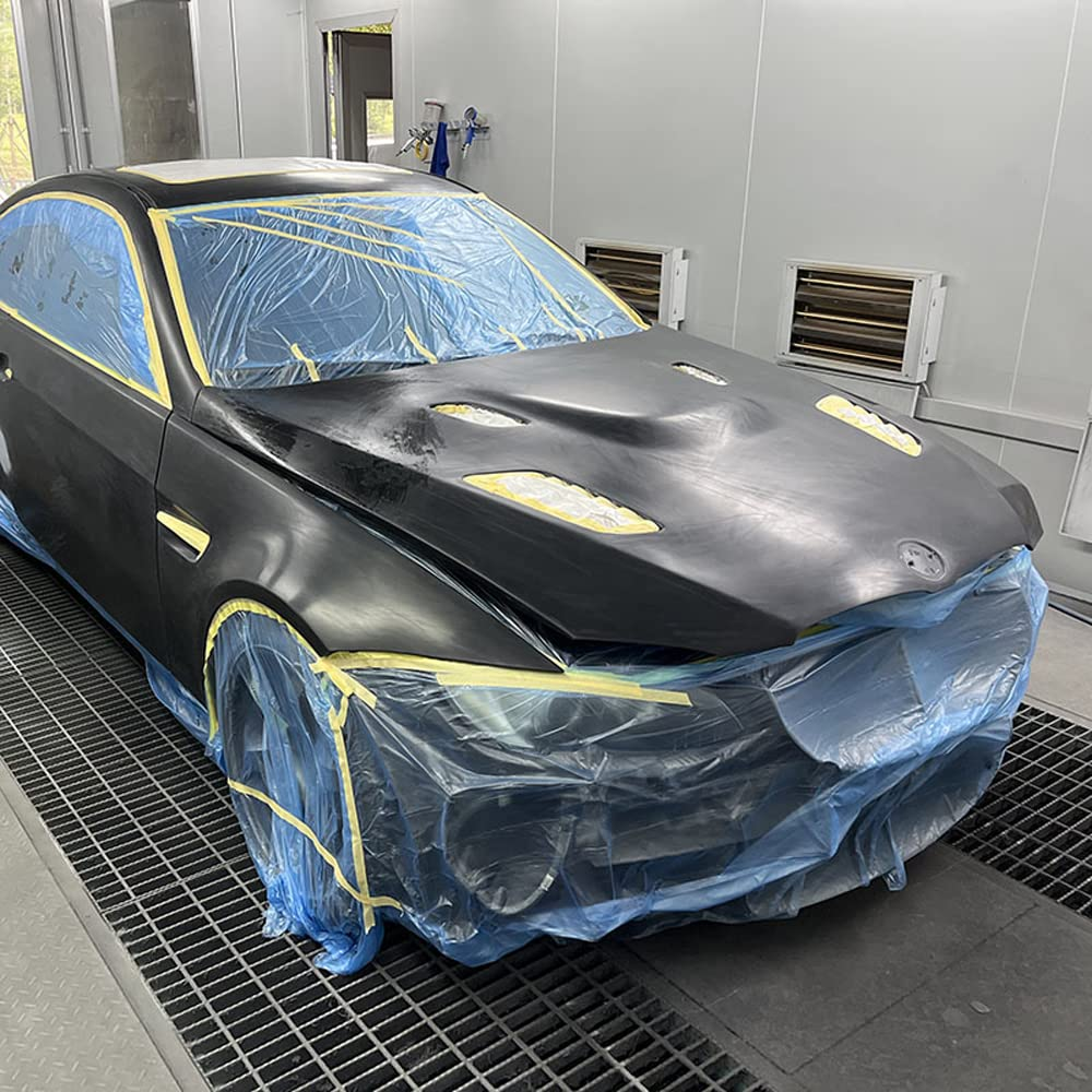 LLPT Tape and Drape Pre-Taped Masking Film 106.3&rdquo;(Unfolded) X 66 Ft Each 2 Pack General Painters Plastic Drop Cloth for Auto Wall Furniture Painting Spraying from Dust Contamination (MFT2702)