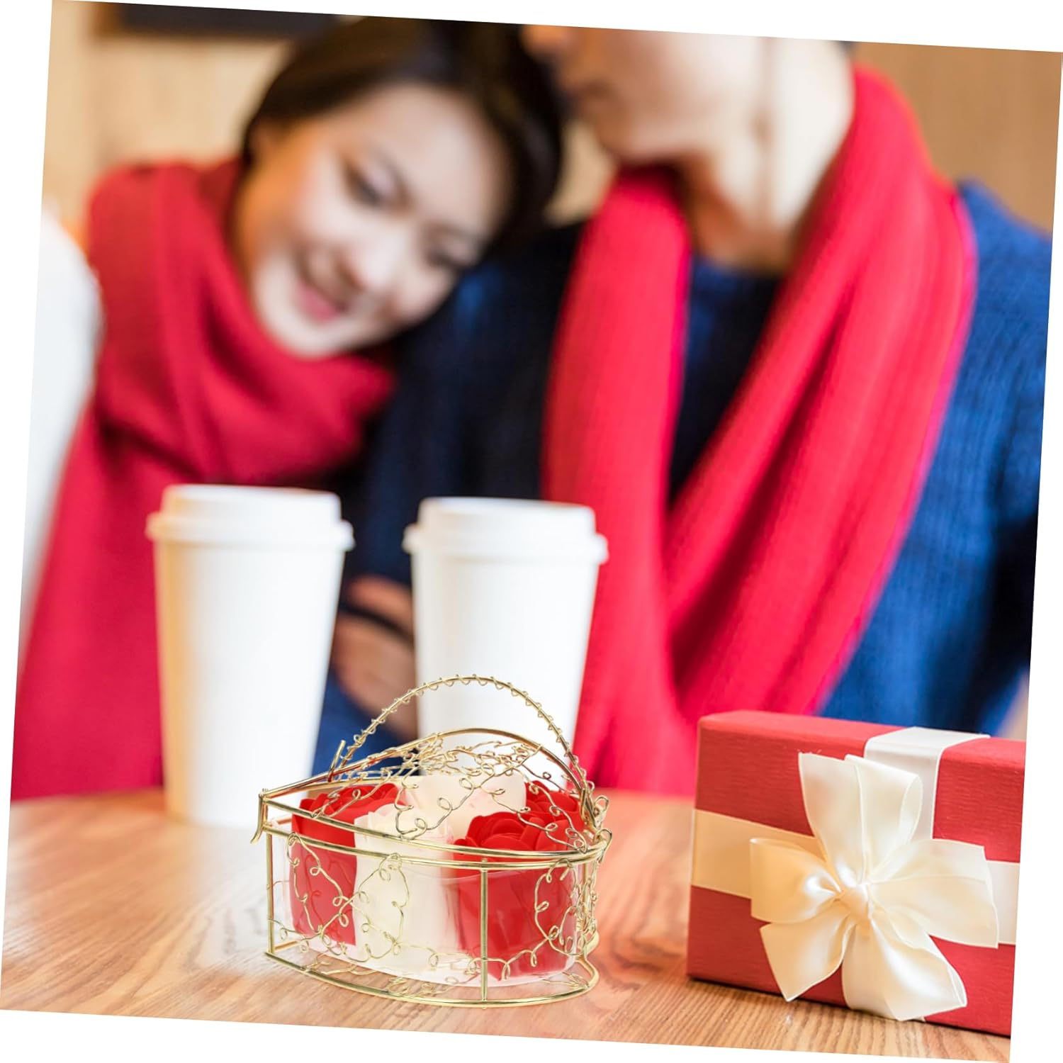 ABOOFAN Floral Scented Soap Flower Rose Soap Box for Valentine'S Day Anniversary and Mother'S Day Romantic Decorative Bath Flowers image number 5