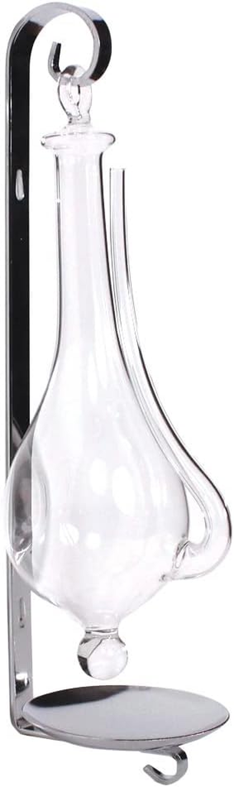 Ambient Weather B1025C Antique Storm Glass Wall Mount Liquid Barometer with Drip Cup image number 1