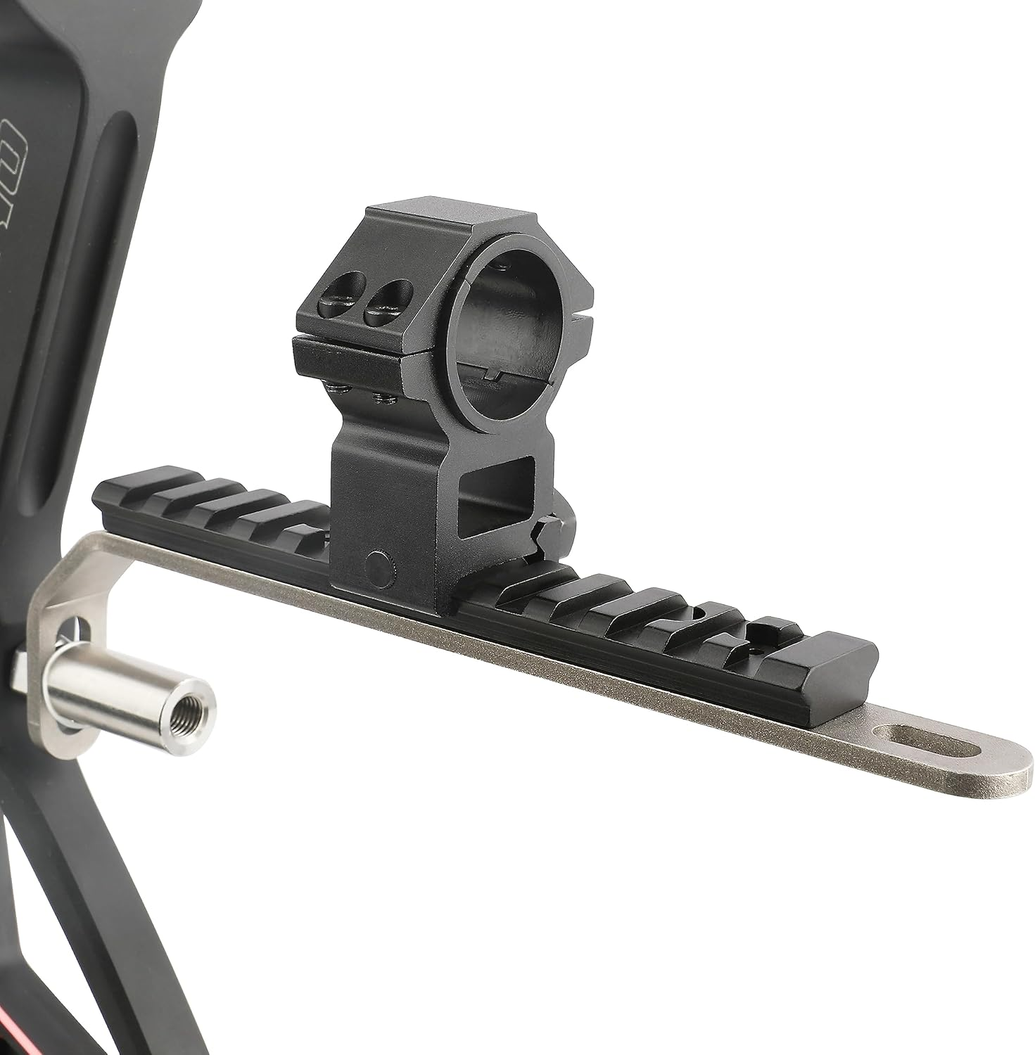 AMEYXGS Archery Picatinny Bow Accessory Mount Stabilizer Flashlight Mount Flashlight Bracket Laser Sight Stand Flashlight Holder Maded Aluminum Alloy Suitable for Bows Hunting and Bowfishing image number 5